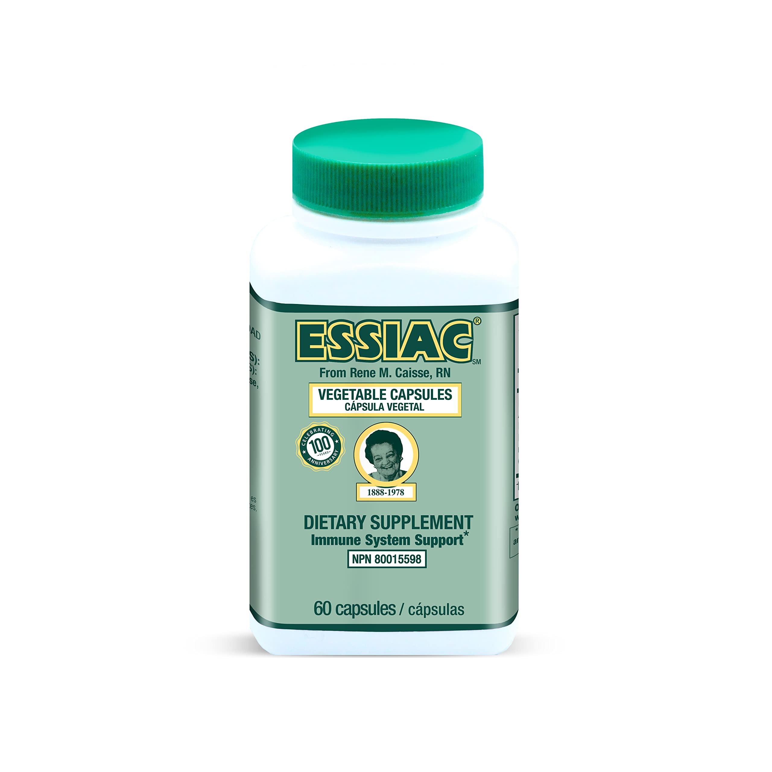 ESSIAC Tea All-Natural Herbal Extract Capsules – 60 Capsules | Powerful Antioxidant Blend to Help Promote Overall Health & Well-Being | Original Formula Since 1922 Essiac Au supplements
