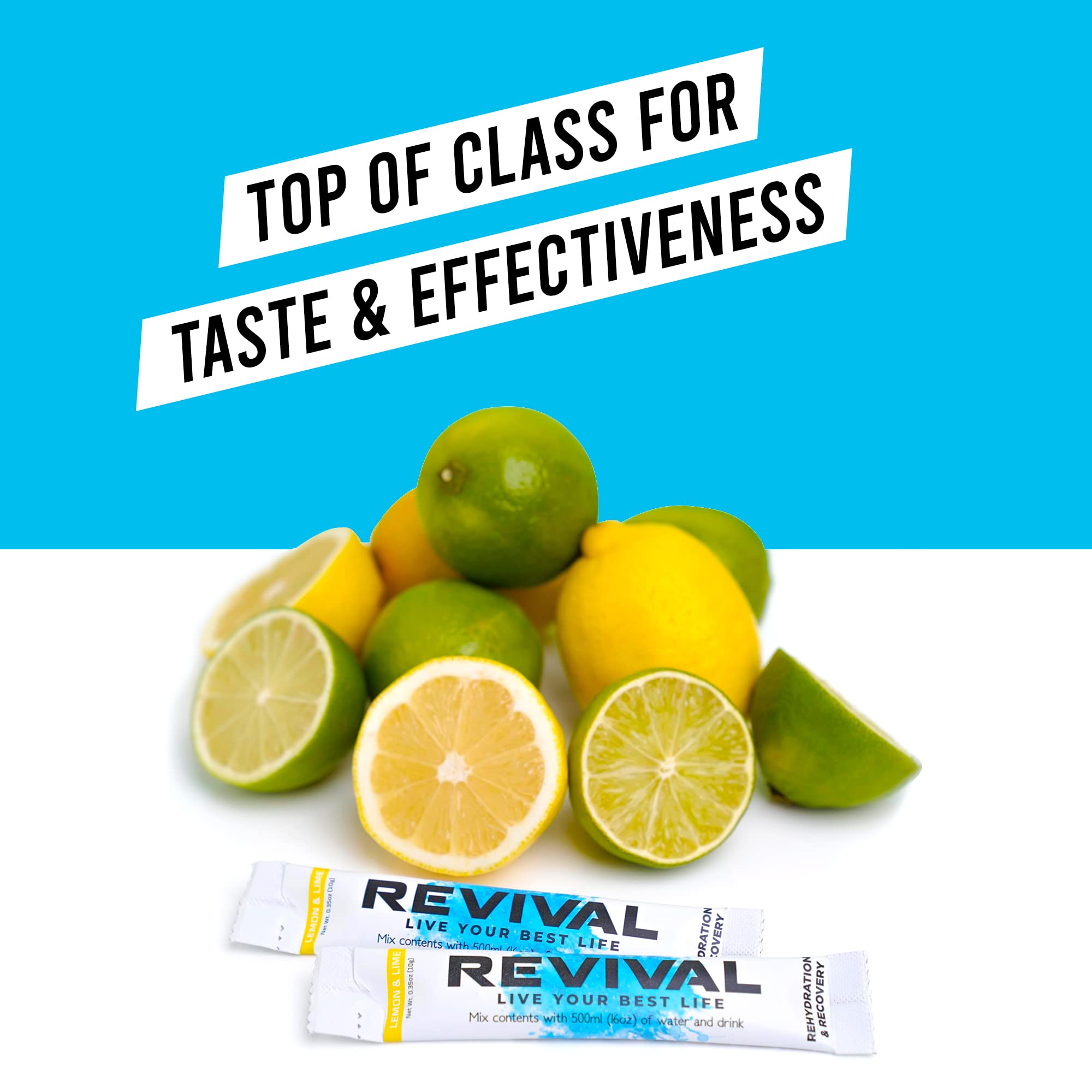 Revival Rapid Rehydration, Electrolytes Powder - High Strength Vitamin C, B1, B3, B5, B12 Revival Shots Au supplements