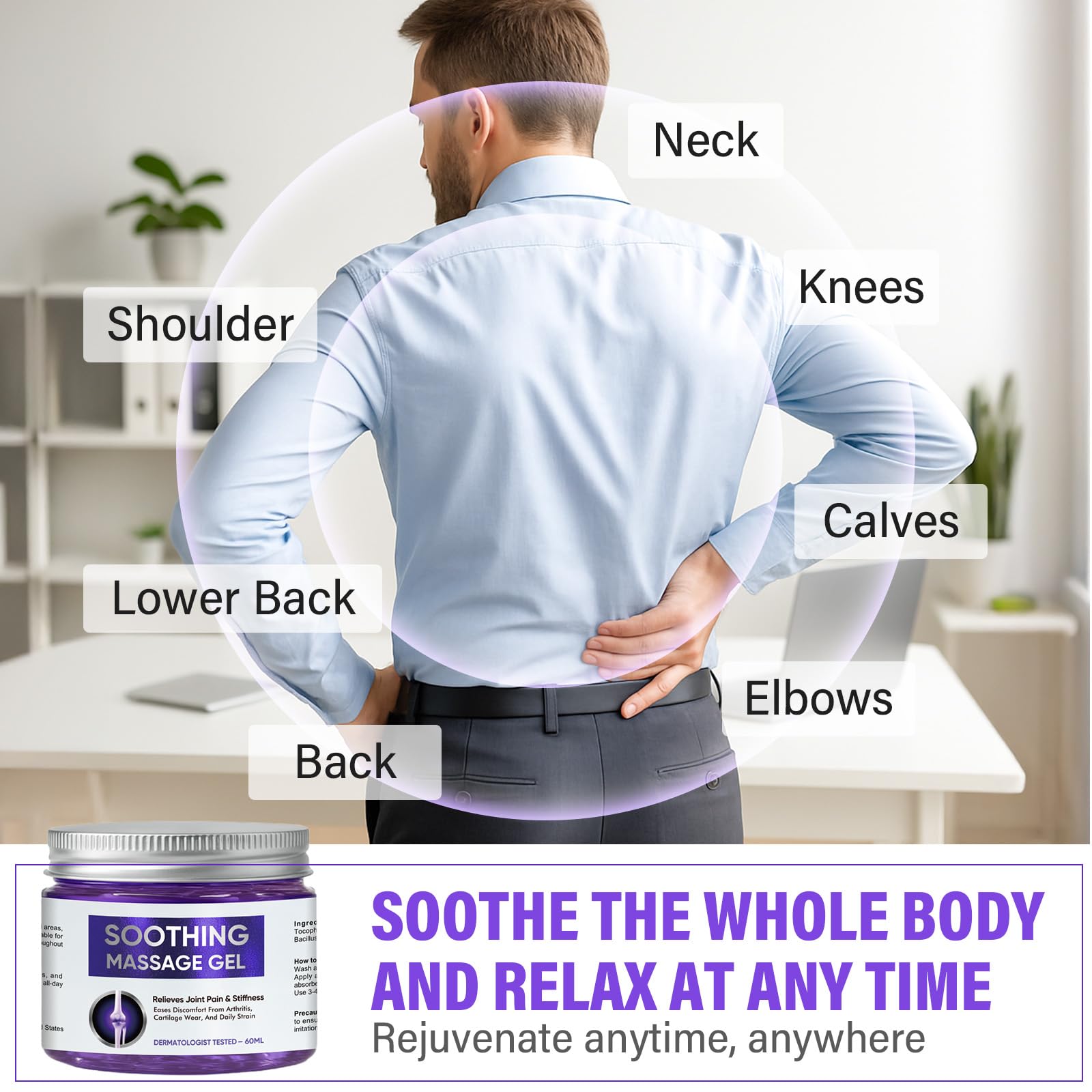 Joint Purple Gel, Fast-Absorbing Soothing Relief Massage Gel with Natural Extracts, Support Muscle, Joint, Shoulder, Knee, Back, Lumbar & Muscle Stiffness WKCWKC Au supplements