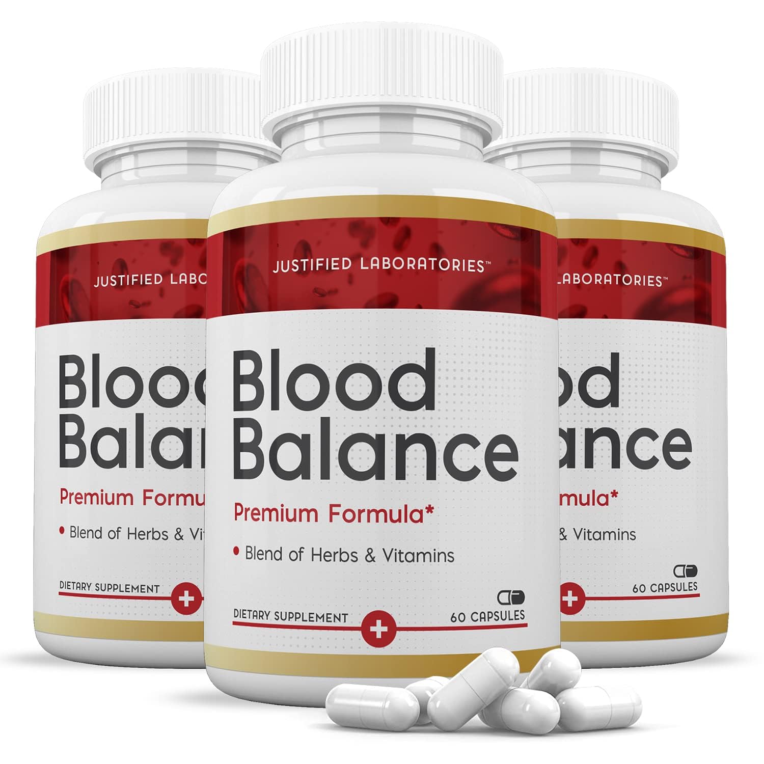 (3 Pack) Blood Balance Advanced Formula 688MG Supplement Pills 180 Capsules Justified Laboratories Au supplements