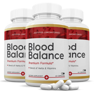 (3 Pack) Blood Balance Advanced Formula 688MG Supplement Pills 180 Capsules Justified Laboratories Au supplements