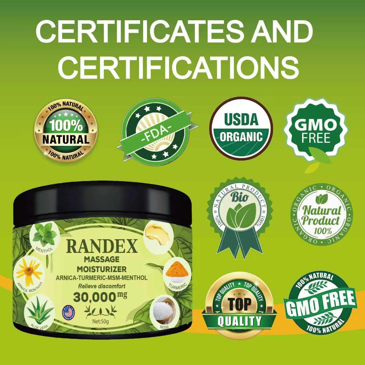 RANDEX 30000MG Organic Massage Moisturizer - Muscles,Joints,Knees, Shoulders,Body, Extra Strength- Natural RANDEX Au supplements