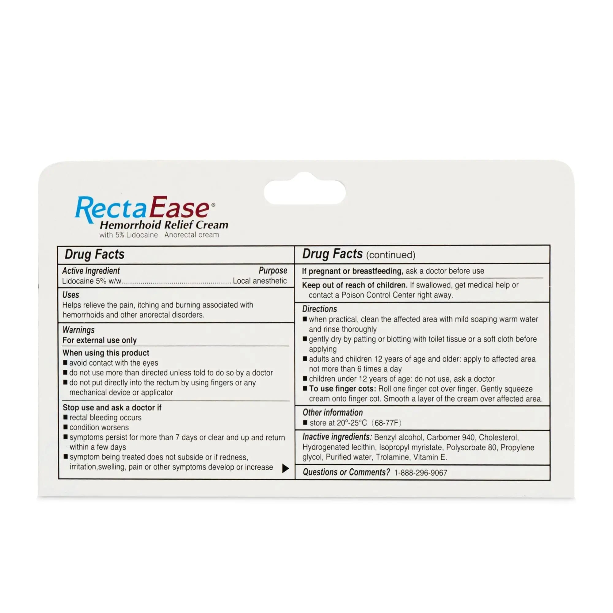 RectaEase (2 Pack) 5% Lidocaine Hemorrhoid Relief Cream 1 oz Tube, Anorectal Cream, Rapid Numbing Relief, Hemorrhoid Treatment from Itch and Burn RectaEase Au supplements