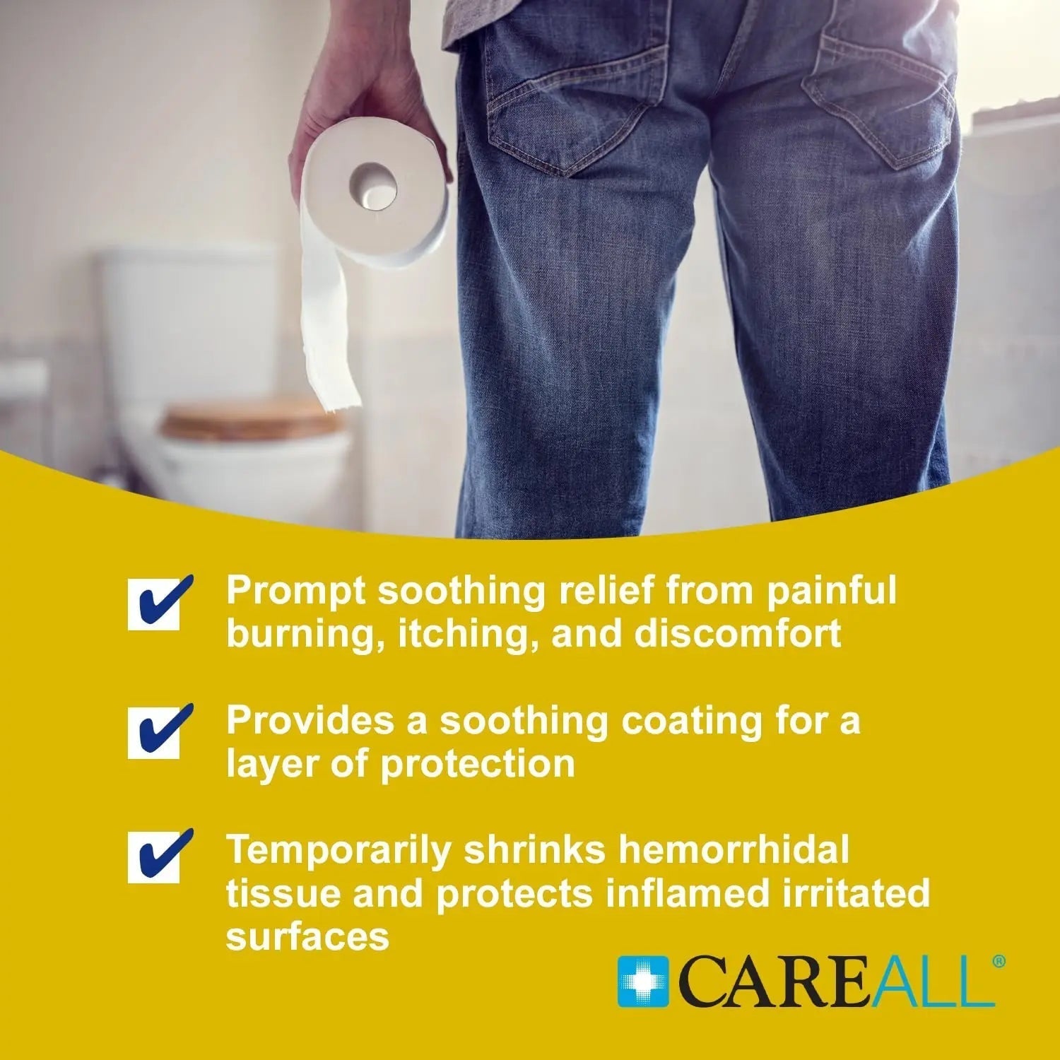 CareAll Hemorrhoidal Ointment 2.0 oz with Applicator (3 Pack). Helps Relieve Burning, Itching, and Discomfort Associated with Inflamed Hemorrhoidal Tissues. Dye, Phthalate, and Fragrance Free CareAll Au supplements