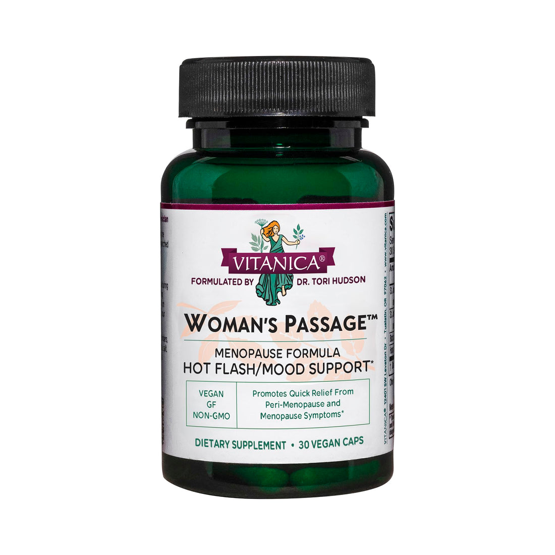 Vitanica - Woman's Passage - Menopause Support - 30 Vegetarian Capsules