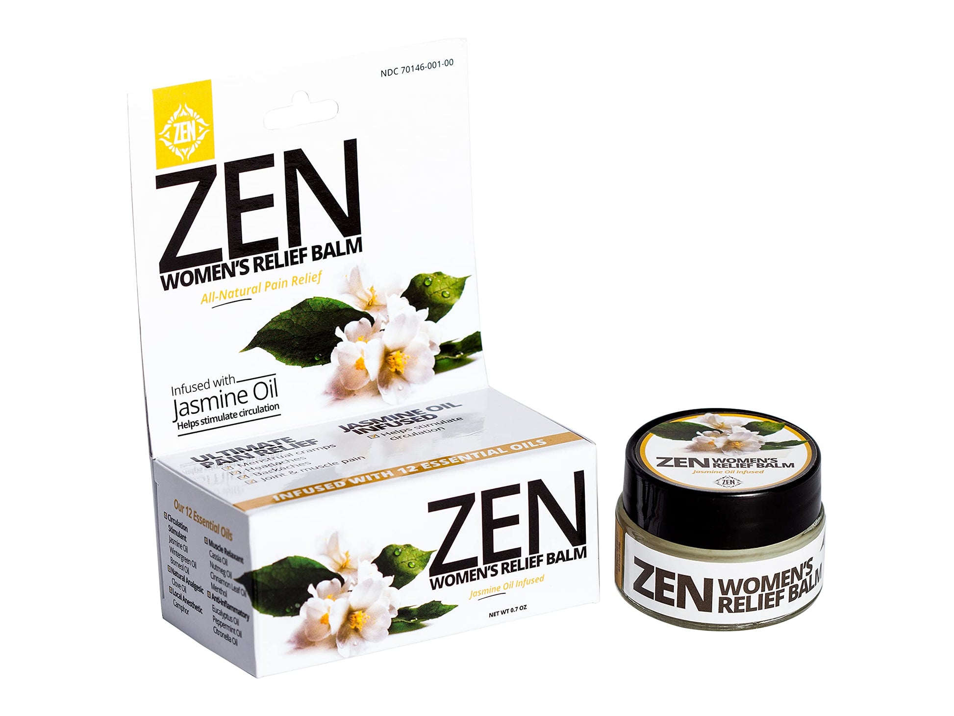ZEN Women’s Relief Balm – Plant-Based Topical Balm Infused with Jasmine Oil – Cooling Botanical Blend – 0.7 oz – #TrustedByLegends ZEN Au supplements
