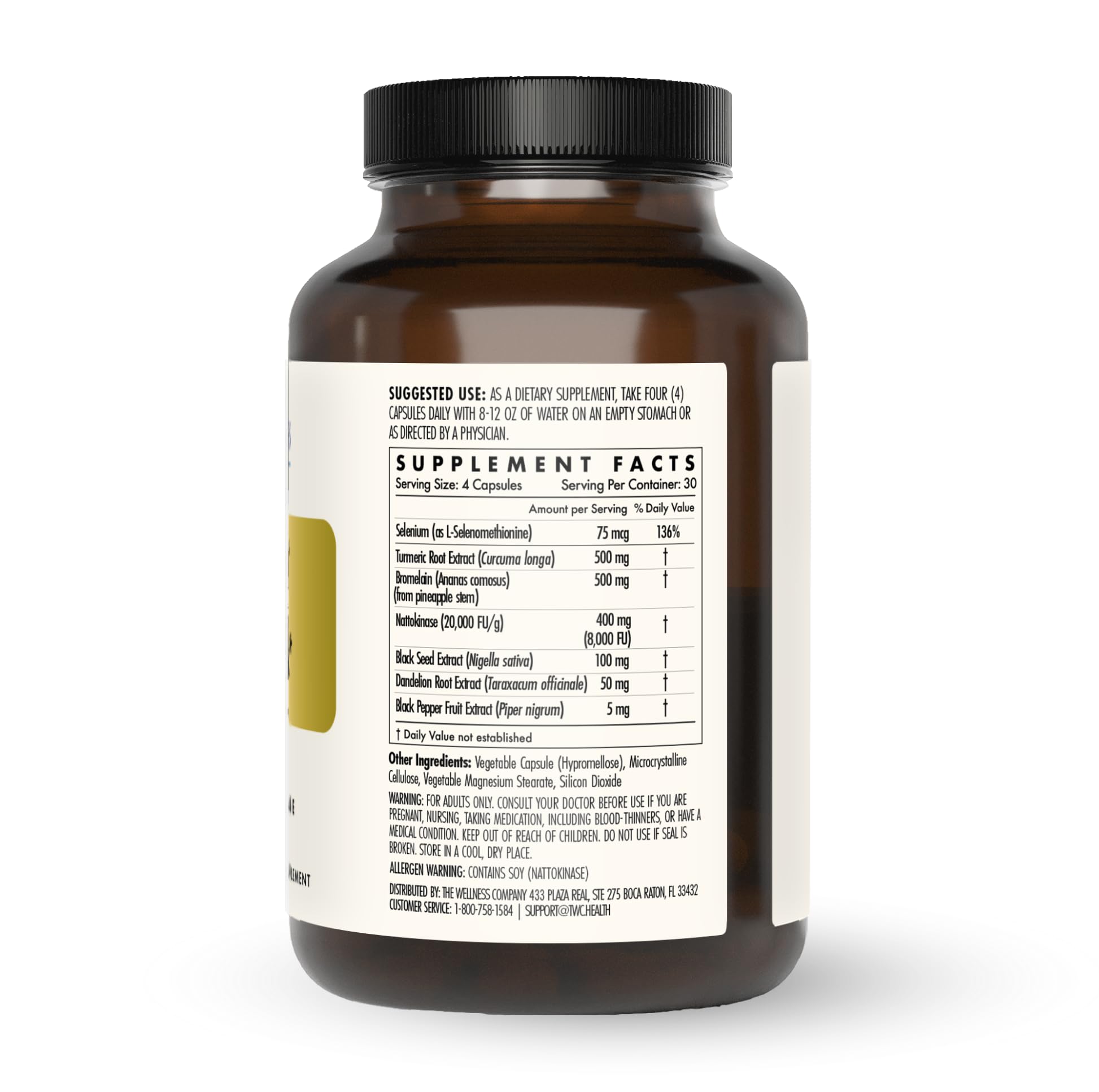 The Wellness Company Ultimate Spike Detox – Dr. McCullough Designed - 3-in-1 Nattokinase, Turmeric, & Bromelain Extra Strength | 120ct (1 Month Supply) The Wellness Company Au supplements
