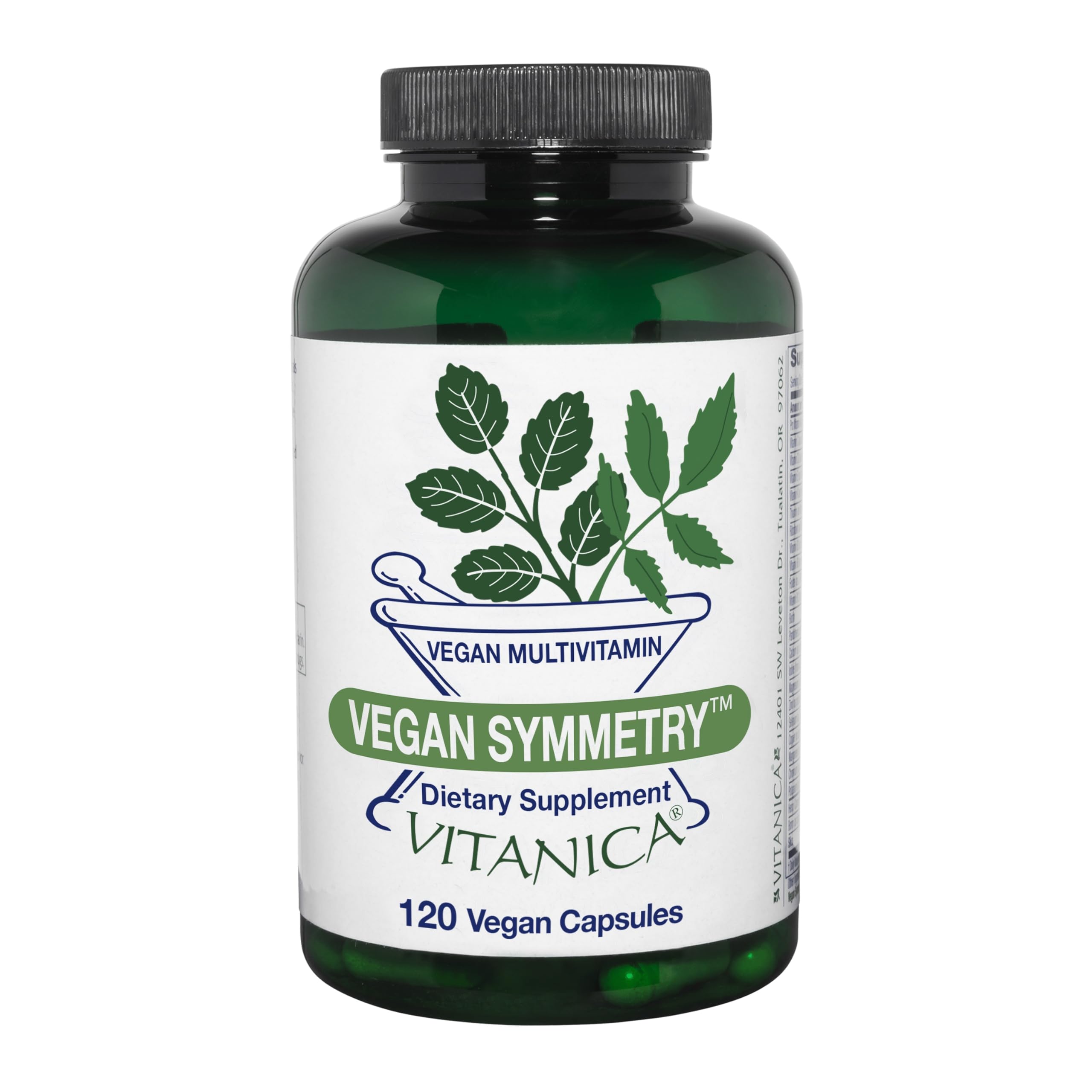 Vitanica Vegan Symmetry - Daily Multivitamin for Vegans - Heart, Bone & Immune System Health Support with Vitamin B12, Zinc, Calcium