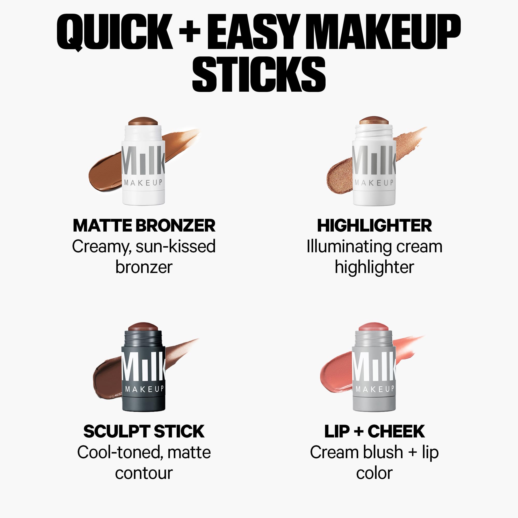 Milk Makeup Sculpt Stick – Cool-Toned Cream Contour Stick Adds Depth, Dimension + Shape for Natural-Looking Shadows – Hydrating, Buildable Formula w/Thyme Extract – Toasted (Fair to Light), 0.19 oz Milk Makeup Au supplements