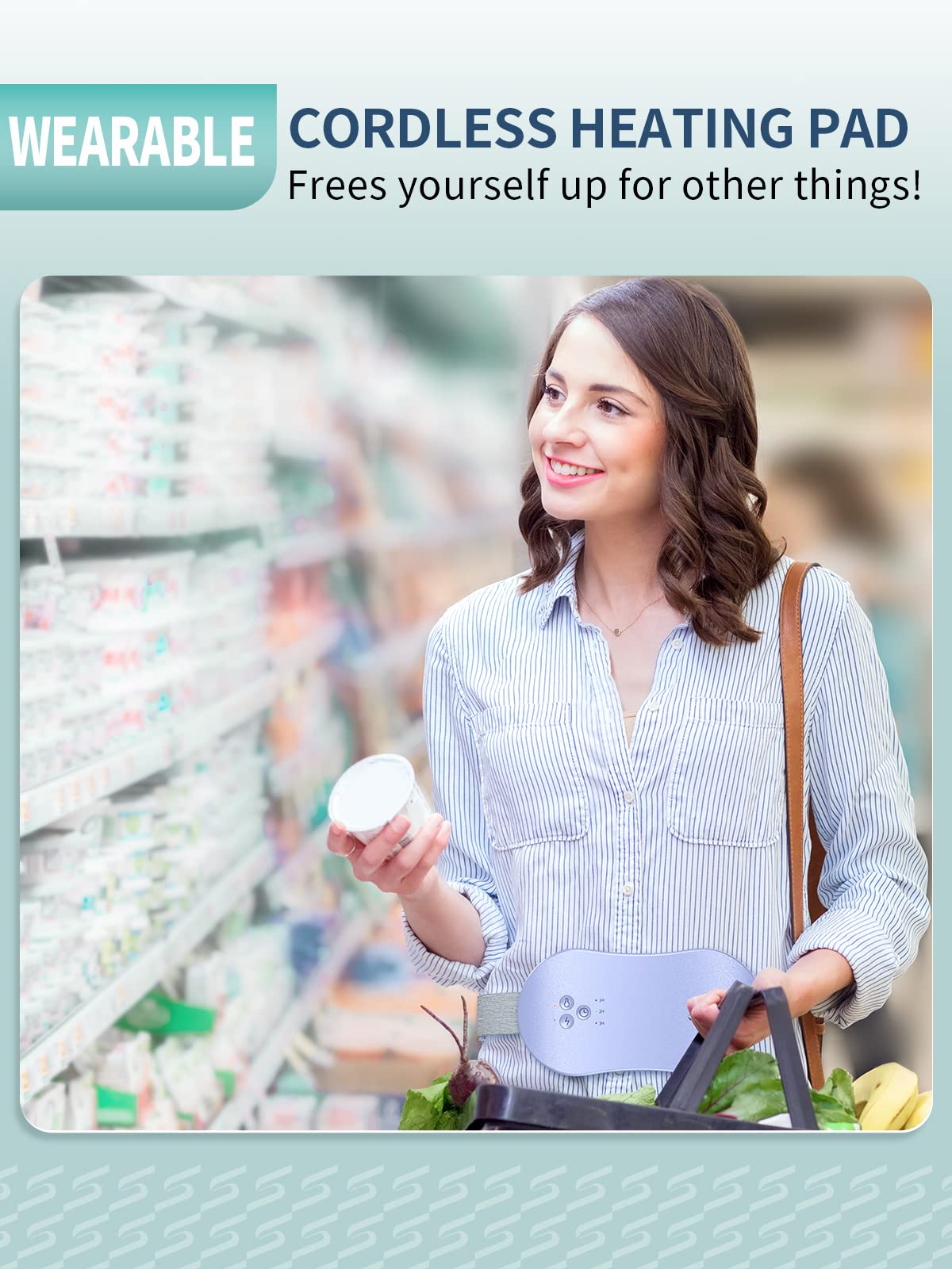 Slimpal Period Heating Pad for Cramps, FSA HSA Eligible Approved, Portable Heat Pad