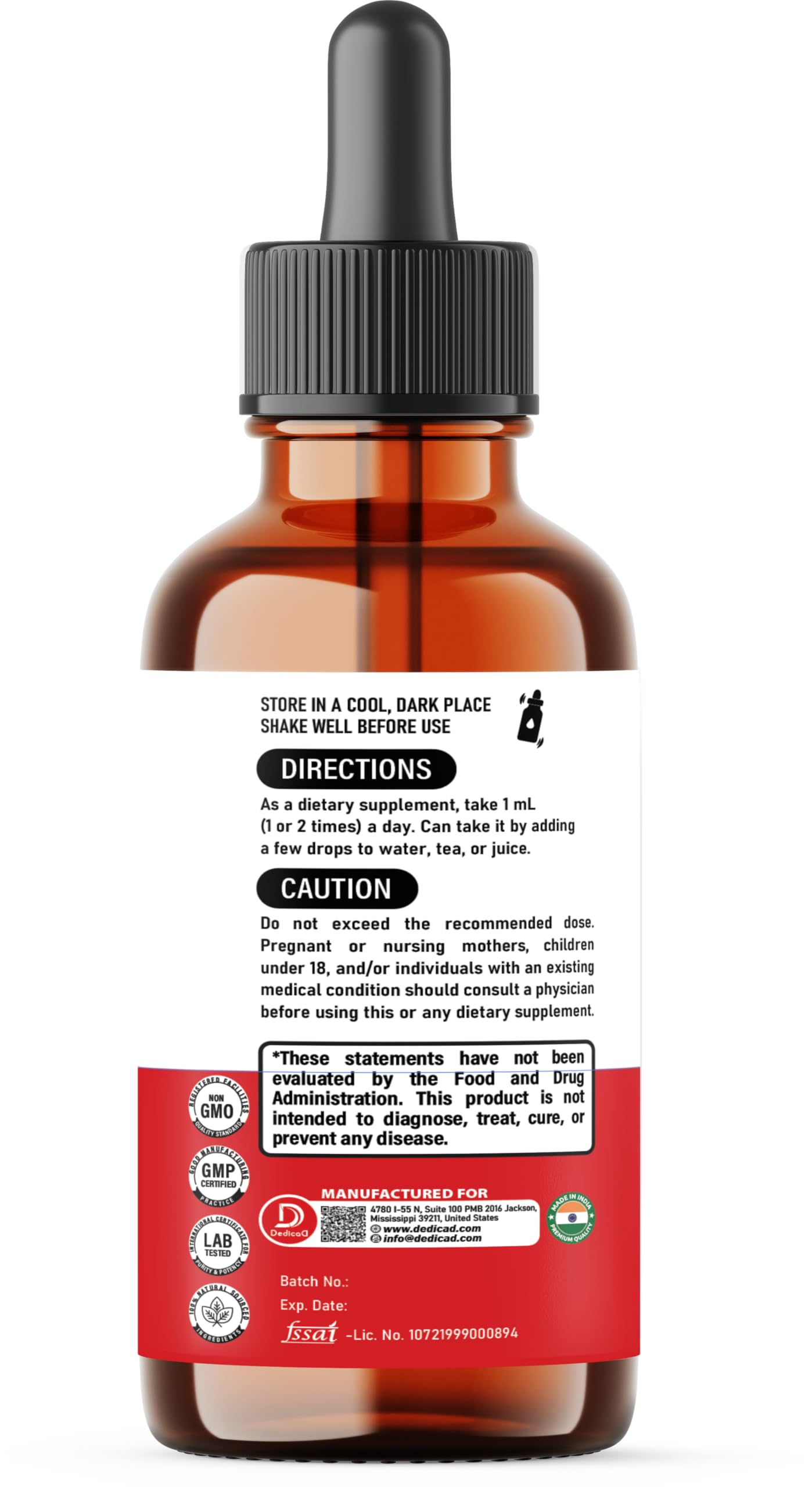 11in1 Turmeric Supplement for Health Heart & Wellness Support – with Ginger, Garlic, Ceylon Cinnamon, Berberine, Ginseng, Apple Cider Vinegar – 30ml Liquid Drops – 60 Servings DEDICAD Au supplements