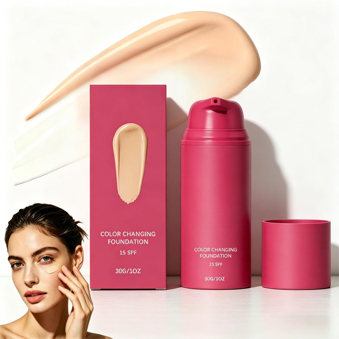 Korean Color Changing Foundation – Skin-Tone Adapting Liquid Makeup with Natural Finish, SPF 15, Blurs Imperfections & Fine Lines, Lightweight for All Skin Types, Daily Wear 1.01 Fl Oz LoTanop Au supplements