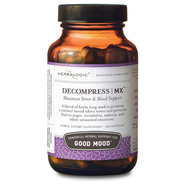 Herbalogic - Decompress MX Herb Capsules - Maximum Stress & Tension Relief - Reduces Anger & Moodiness, Positive Mood Support - Based on the Traditional Chinese Formula Xiao Yao San - 90 Cap Count Herbalogic Au supplements