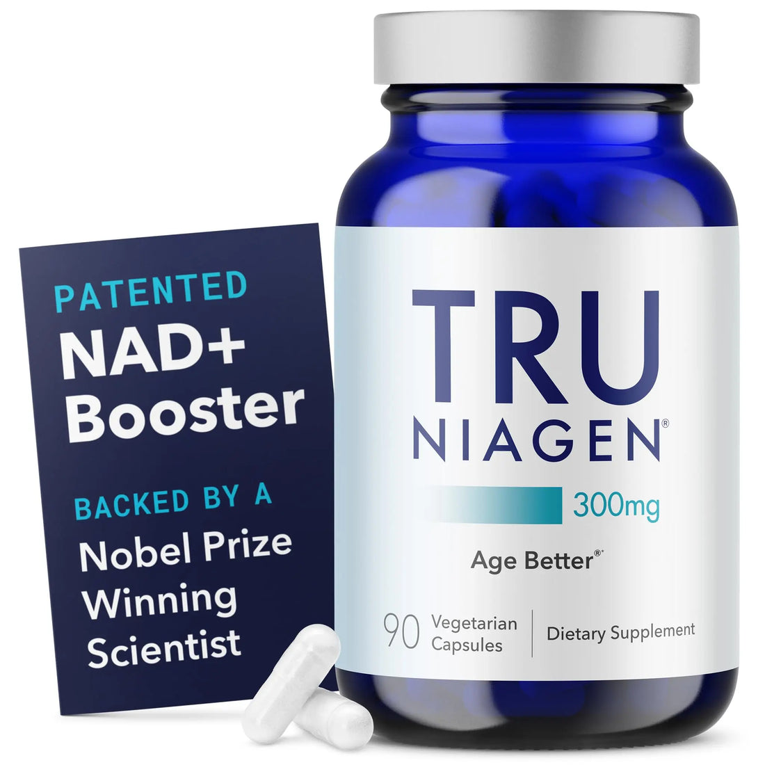TRU NIAGEN Patented NAD Supplement for Brain Function, Anti Aging & Cell Regeneration, 300mg Niagen, 90 Servings | Supports Cellular Energy, Muscle | Nicotinamide Riboside (NR) Take 1 Daily | 1 Bottle TRU NIAGEN Au supplements