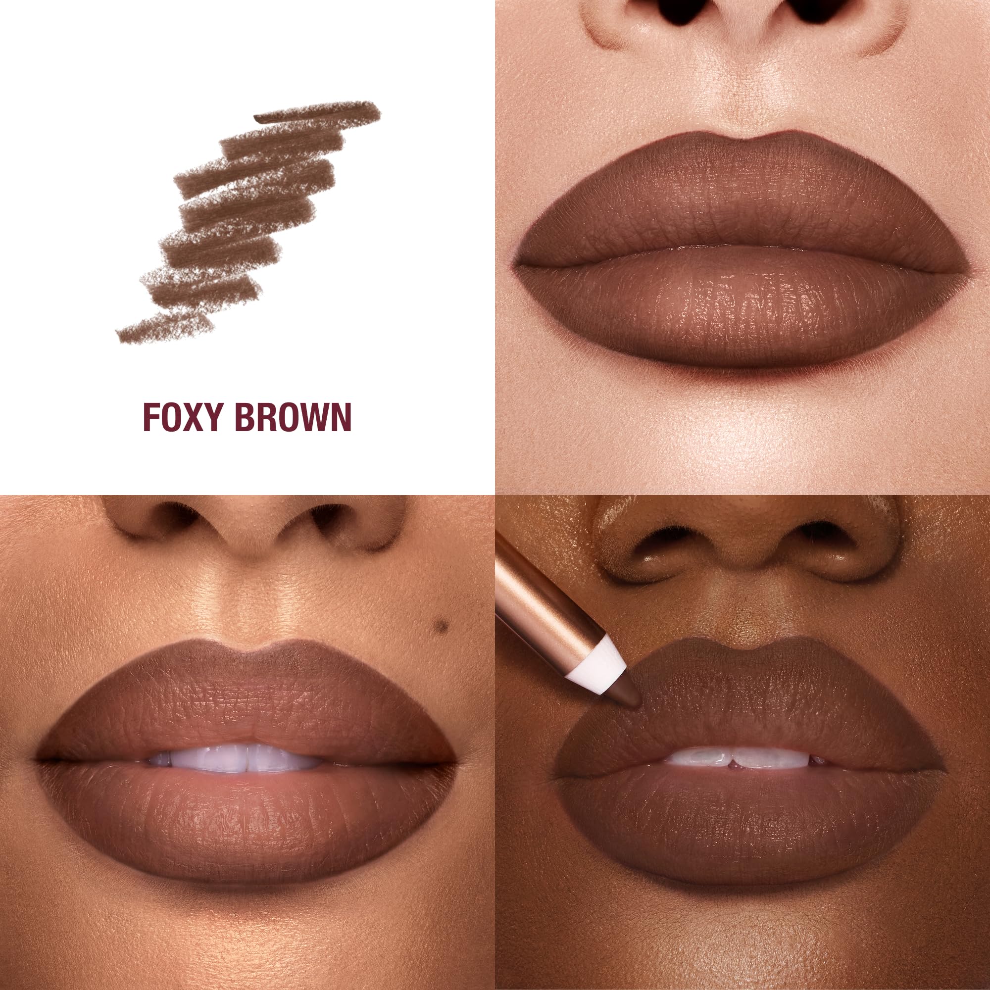 Charlotte Tilbury Lip Cheat Lip Liner Pencil - Gives Lips a Fuller-Looking, Defined Pout - Enriched with Jojoba Oil & Hyaluronic Acid - Waterproof, Smudge-Proof & Transfer-Proof - Foxy Brown Charlotte Tilbury Au supplements