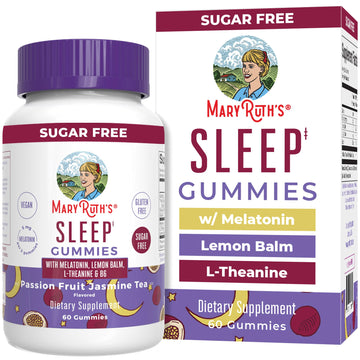 MaryRuth Organics Melatonin 5mg Sleep Gummy with L-Theanine | Lemon Balm | Vitamin B6 | Sugar-Free | Relaxation | Vegan | Non-GMO | Gluten Free | 60 Count MARYRUTH'S Au supplements