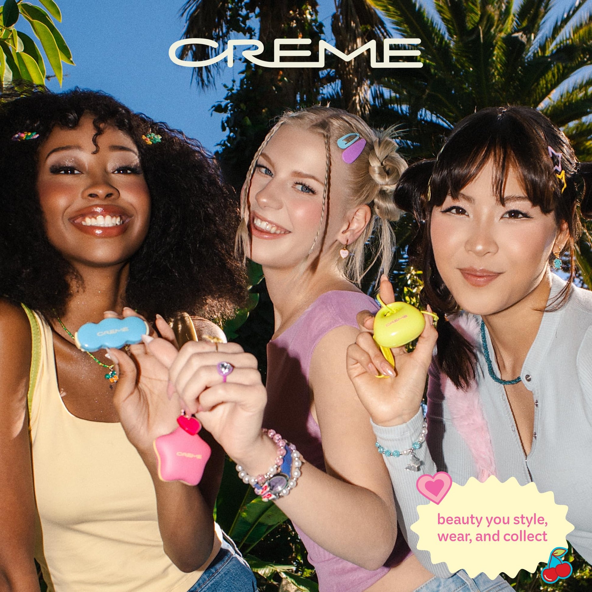 The Crème Shop Kiss & Blush Tinted Lip Balm & Blush, Korean Makeup for Lips & Cheeks, Cute Charm Key Chain, Hydrating, Long Lasting Tint, Aloe, Squalane (Cherry Squeeze) The Crème Shop Au supplements