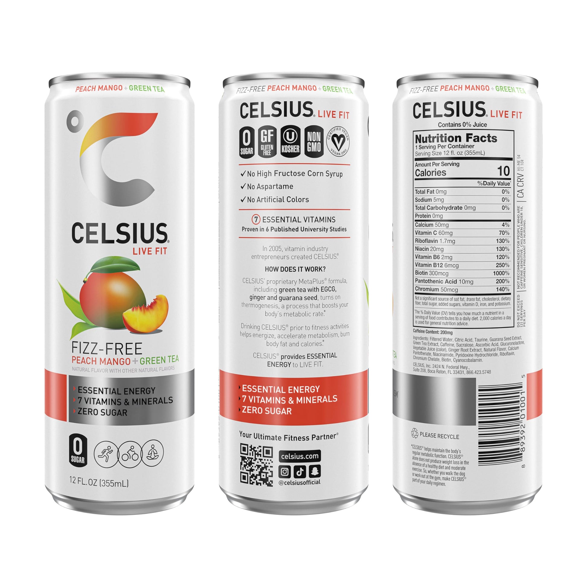 CELSIUS Fizz Free Variety Pack, Functional Essential Energy Drink 12 Fl Oz (Pack of 12) CELSIUS Au supplements