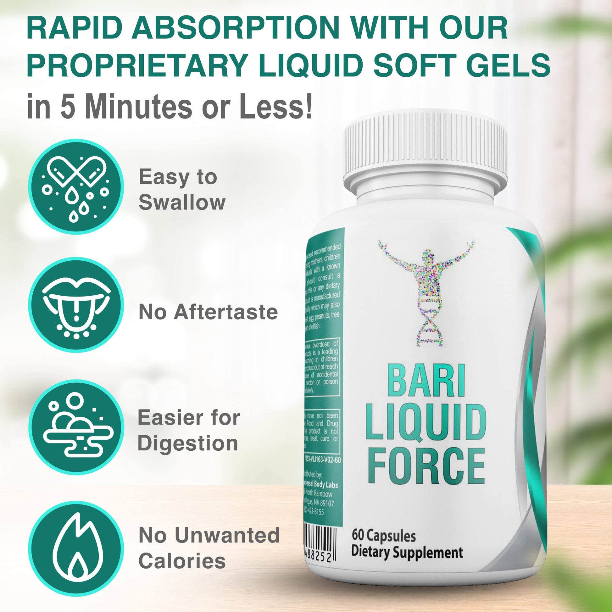 Gastric Bypass Vitamins with Iron Plus 42 Super Fruits & Vegetables for Post Bariatric Surgery Must Haves, Quick-Dissolve Gel Caps Universal Body Labs Au supplements