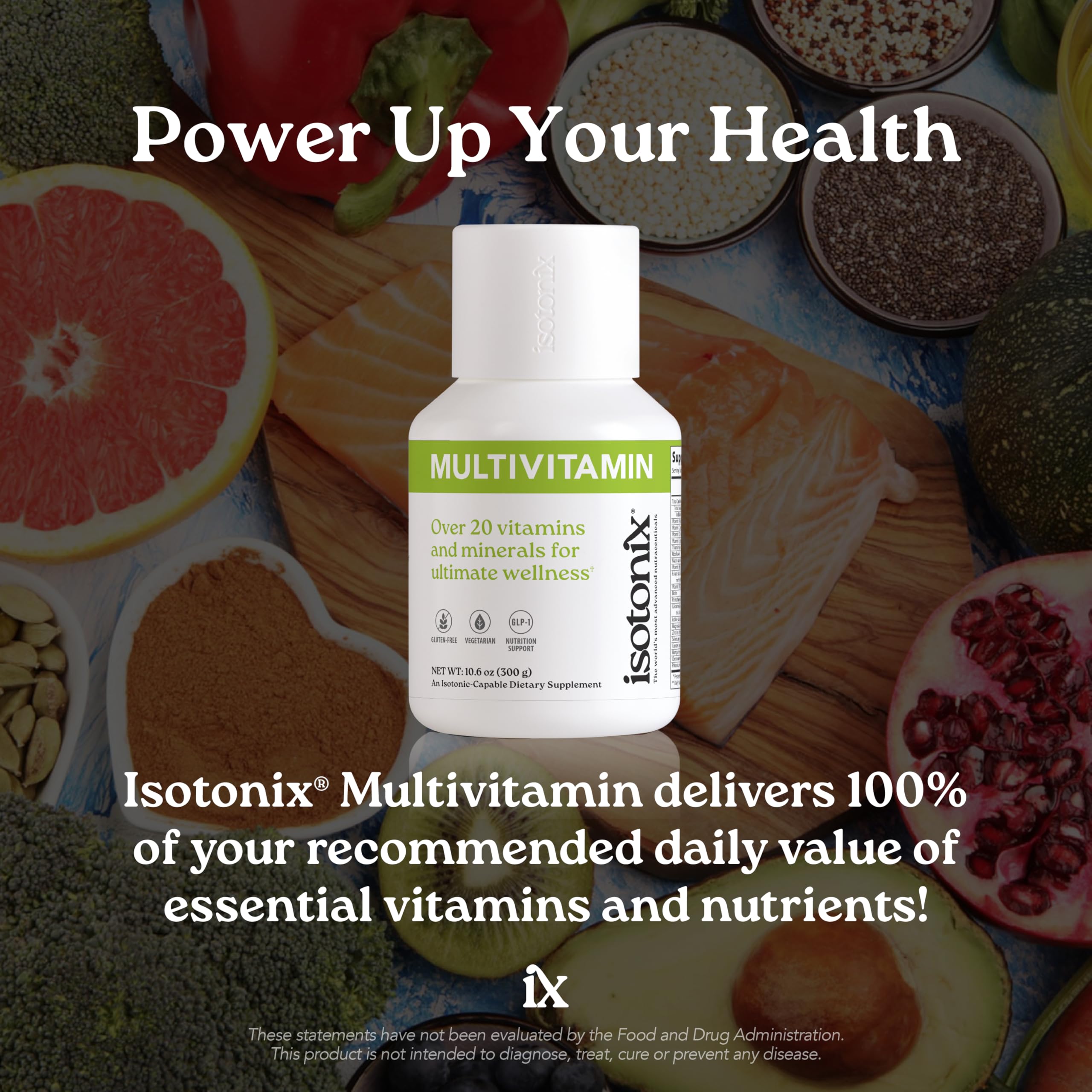 Isotonix Multivitamin Powder Without Iron – Methylated B Vitamins, Antioxidant & Mineral Support – Fast-Mix Isotonic Delivery – Vegetarian, Gluten-Free, Non-GMO – Natural Fruit Flavor – 90 Servings Isotonix Au supplements