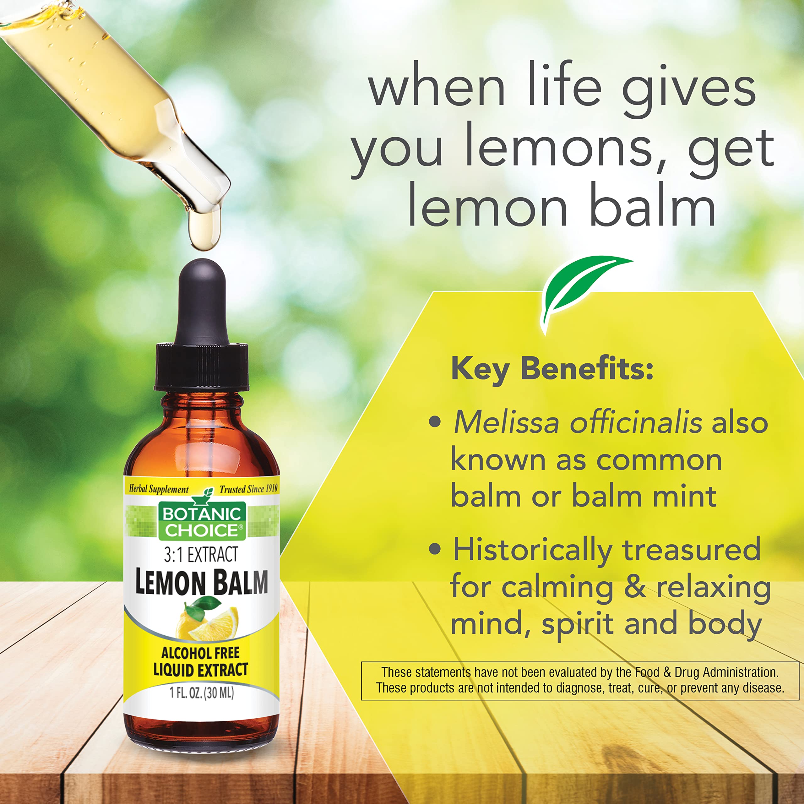 Botanic Choice Mega Fruits and Veggies Blend (60 Capsules) + Lemon Balm Tincture (1 fl oz) Bundle - Energy Balance & Superfood Supplement + Relaxation and Sleep Support Botanic Choice Au supplements