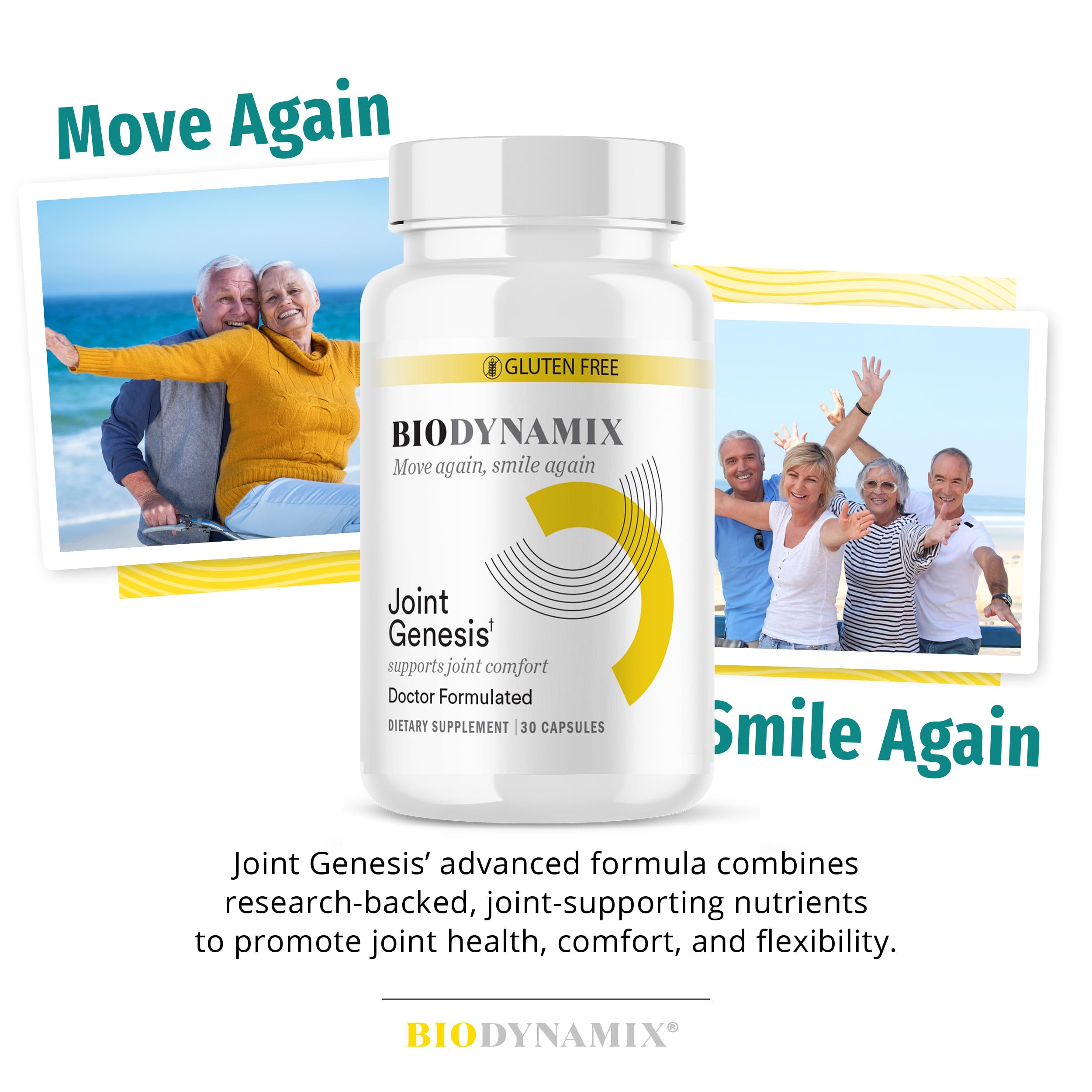 BioDynamix Joint Genesis - Joint Support Supplement - with Mobilee and Boswellia Serrata - for Comfortable, Flexible Joints - 30-Day Supply BioDynamix Au supplements