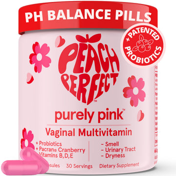 Purely Pink Prebiotic Probiotic Blend for Vaginal Health - Promote pH Balance, Healthy Flora and Odor Peach Perfect Au supplements