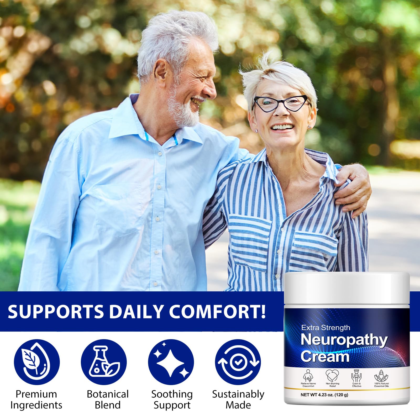 Neuropathy Cream for Feet, Legs & Hands – Lightweight, Plant-Based Formula with Cooling Comfort, 120g CFXYHNOX Au supplements
