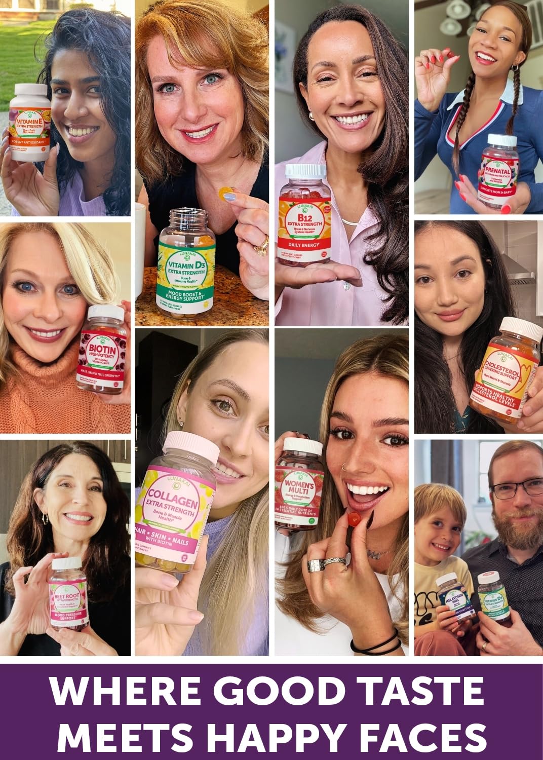 Lunakai USA Made 50 Plus Women's Multivitamin Gummies - Delicious Formula Enhanced with Essential Vitamins & Minerals for Health & Vitality - 60ct Lunakai Au supplements