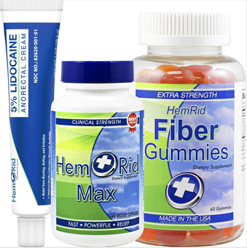 HemRid Complete Hemorrhoid Support System – Max Formula, Lidocaine Cream & Fiber Gummies for Immediate Relief & Long-Term Comfort HemRid Au supplements