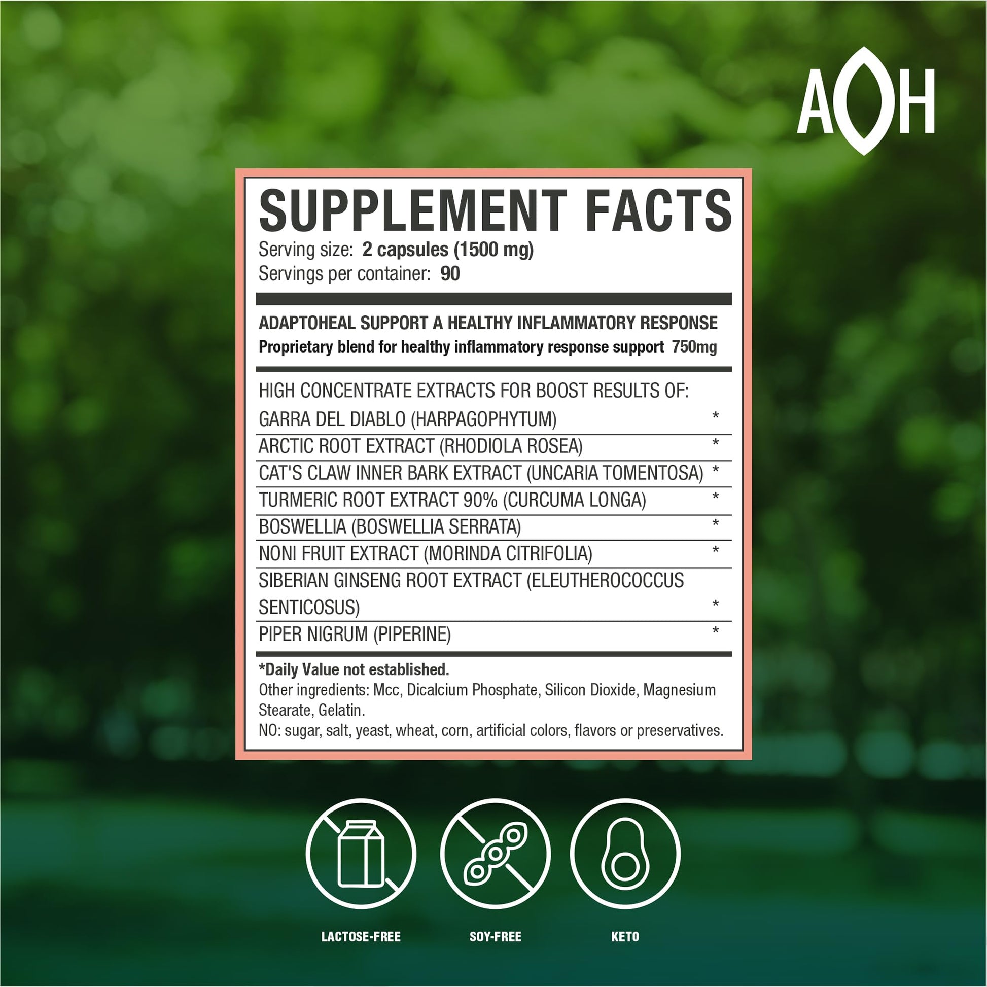 ADAPTOHEAL Inflammoff - Adaptogenic Supplement Designed to Support Joint, Muscle and Tissue Inflammation Naturally, 8 Highly Concentrated extracts with Turmeric and Rhodiola rosea (90 Capsules) ADAPTOHEAL Au supplements