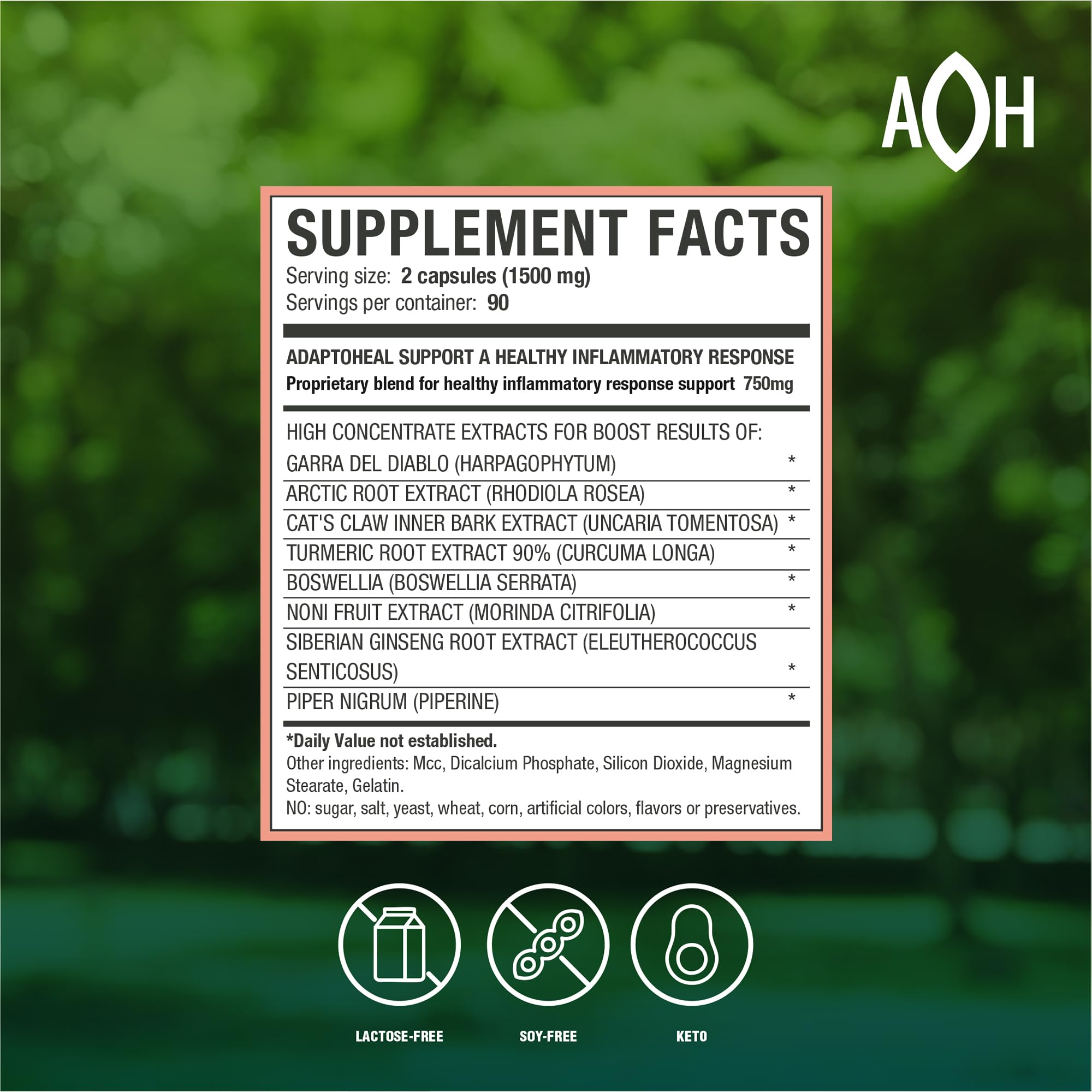 ADAPTOHEAL Inflammoff - Adaptogenic Supplement Designed to Support Joint, Muscle and Tissue Inflammation Naturally, 8 Highly Concentrated extracts with Turmeric and Rhodiola rosea (90 Capsules) ADAPTOHEAL Au supplements