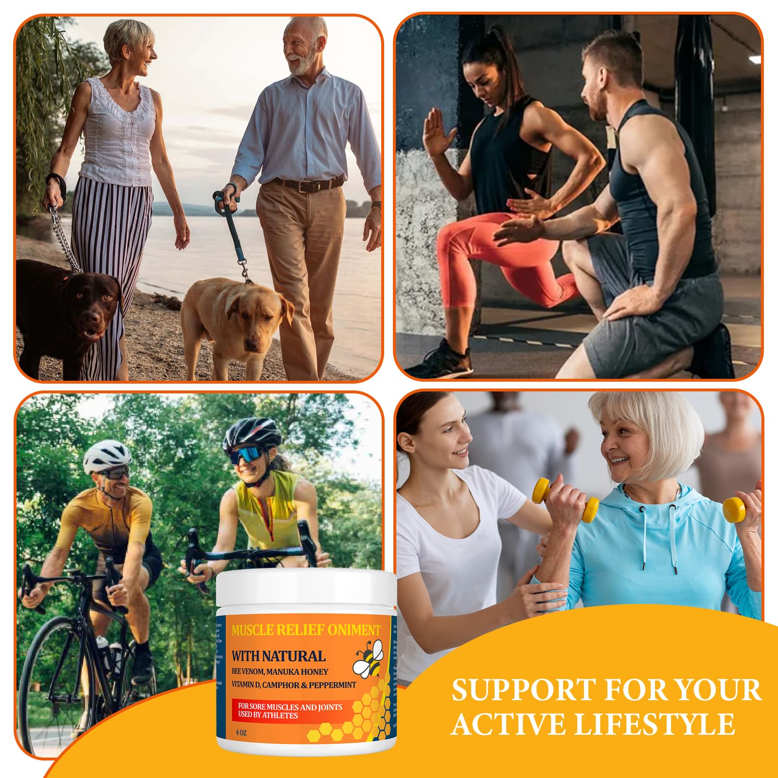 Beeswax and Honey Fast Acting Joint Muscle Bone Cream, Immediate Help for Back, Neck, Hand, Feet, Knee, Shoulder, Topical, Nerve, Plantar, Ankle, Foot Discomfort, Natural Added YOKOBBYES Au supplements