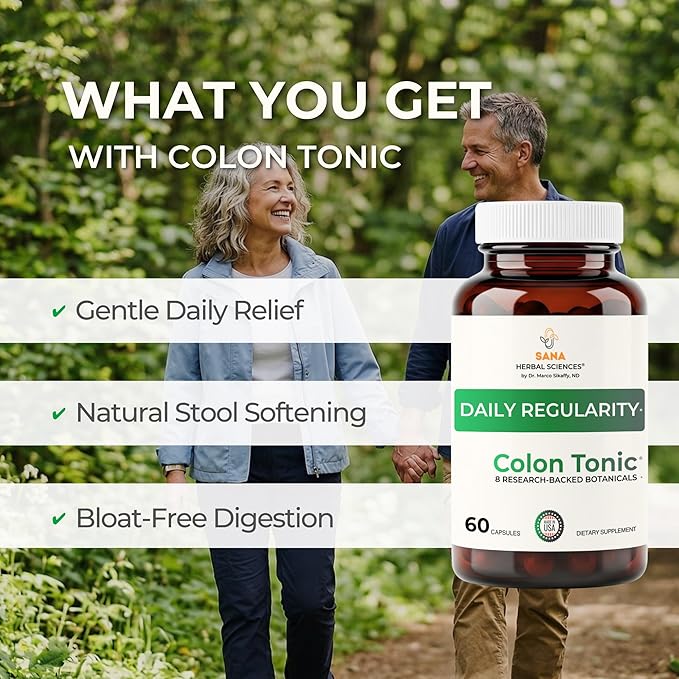 Natural Stool Softener for Constipation Relief – Safe for Daily Use & Postpartum | Gentle Herbal Formula for Adults & Seniors | 60 Capsules | Sana Herbal Sana Herbal Sciences Au supplements