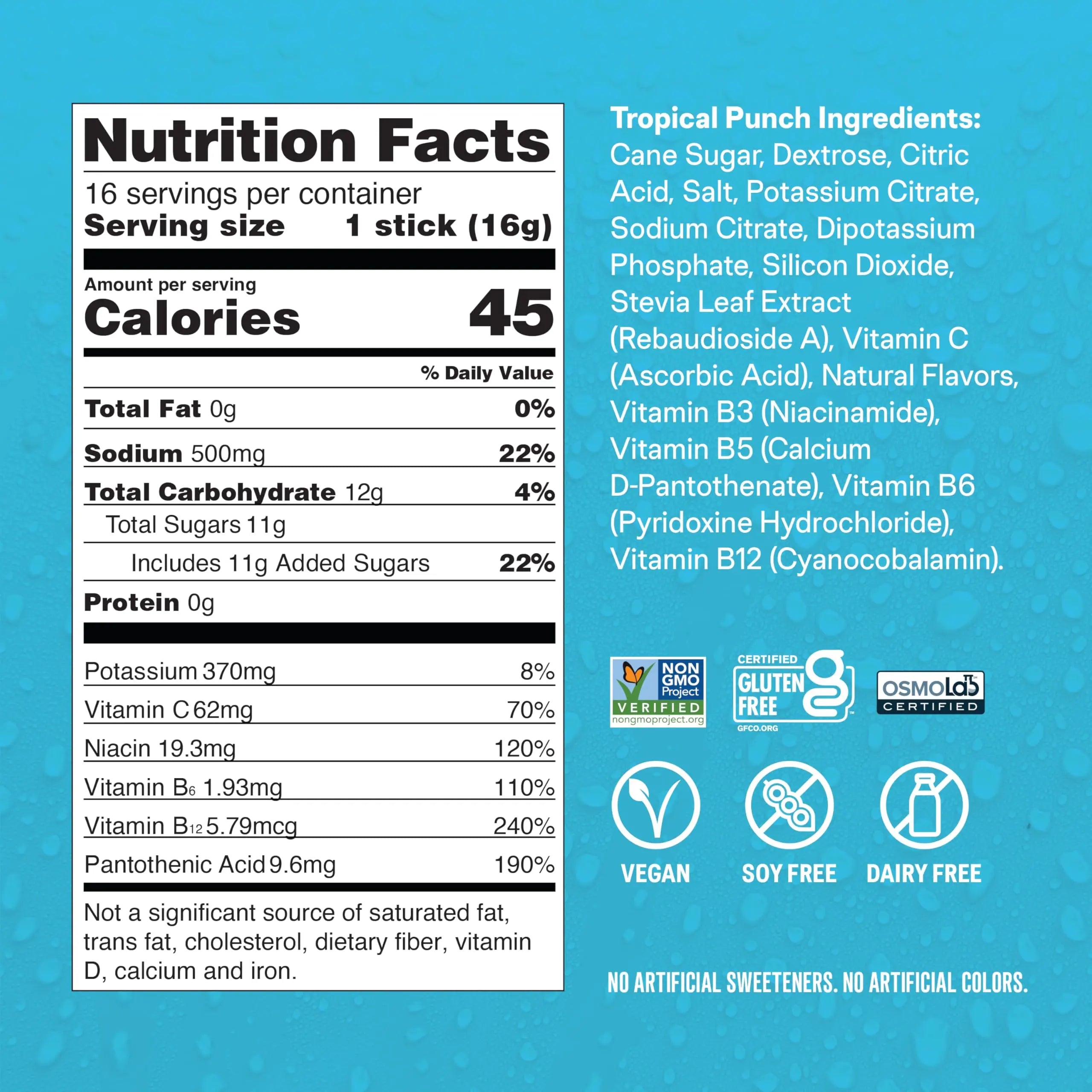 Liquid I.V.® Hydration Multiplier - Tropical Punch | Electrolyte Powder Drink Mix | 3 Pack (48 Servings) Liquid I.V. Au supplements