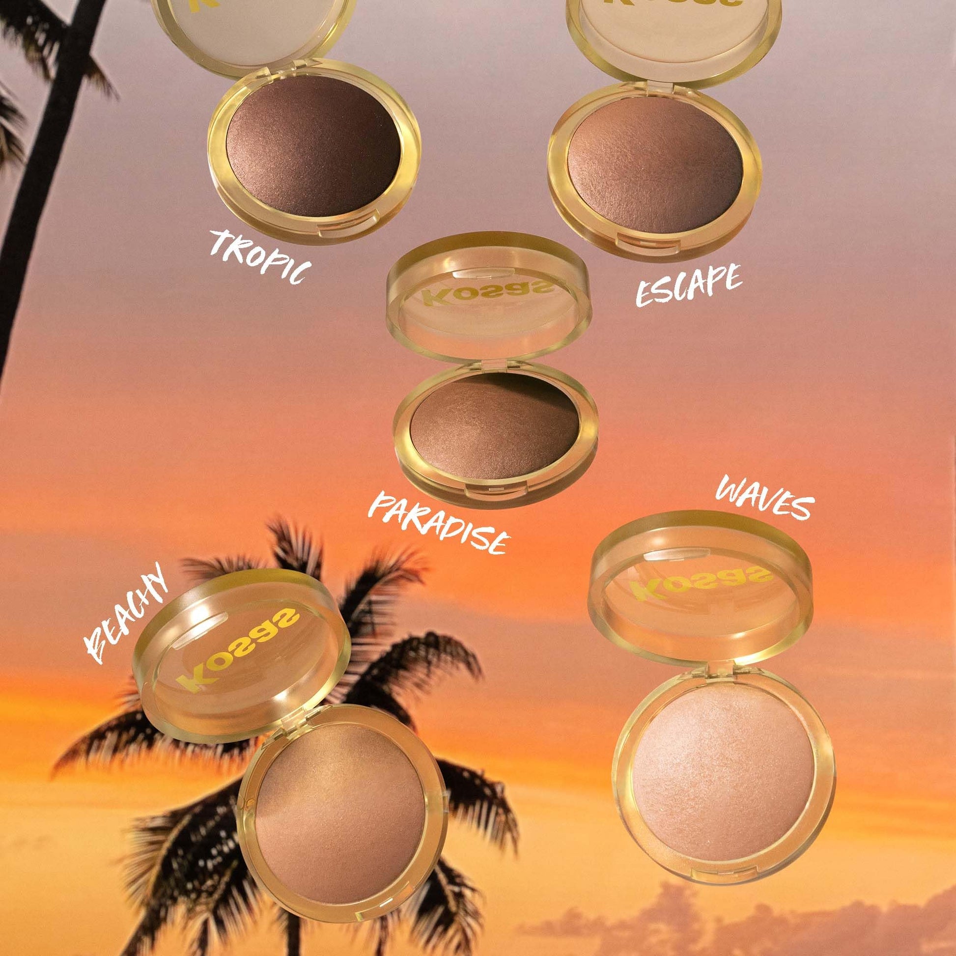 Kosas Sun Show Glowy Warmth Baked Bronzer - Contouring Powder for Cheekbones, Nose & Jawline - Enriched with Concentrated Fatty Acids - Talc-Free, Vegan & Hypoallergenic - Waves Kosas Au supplements