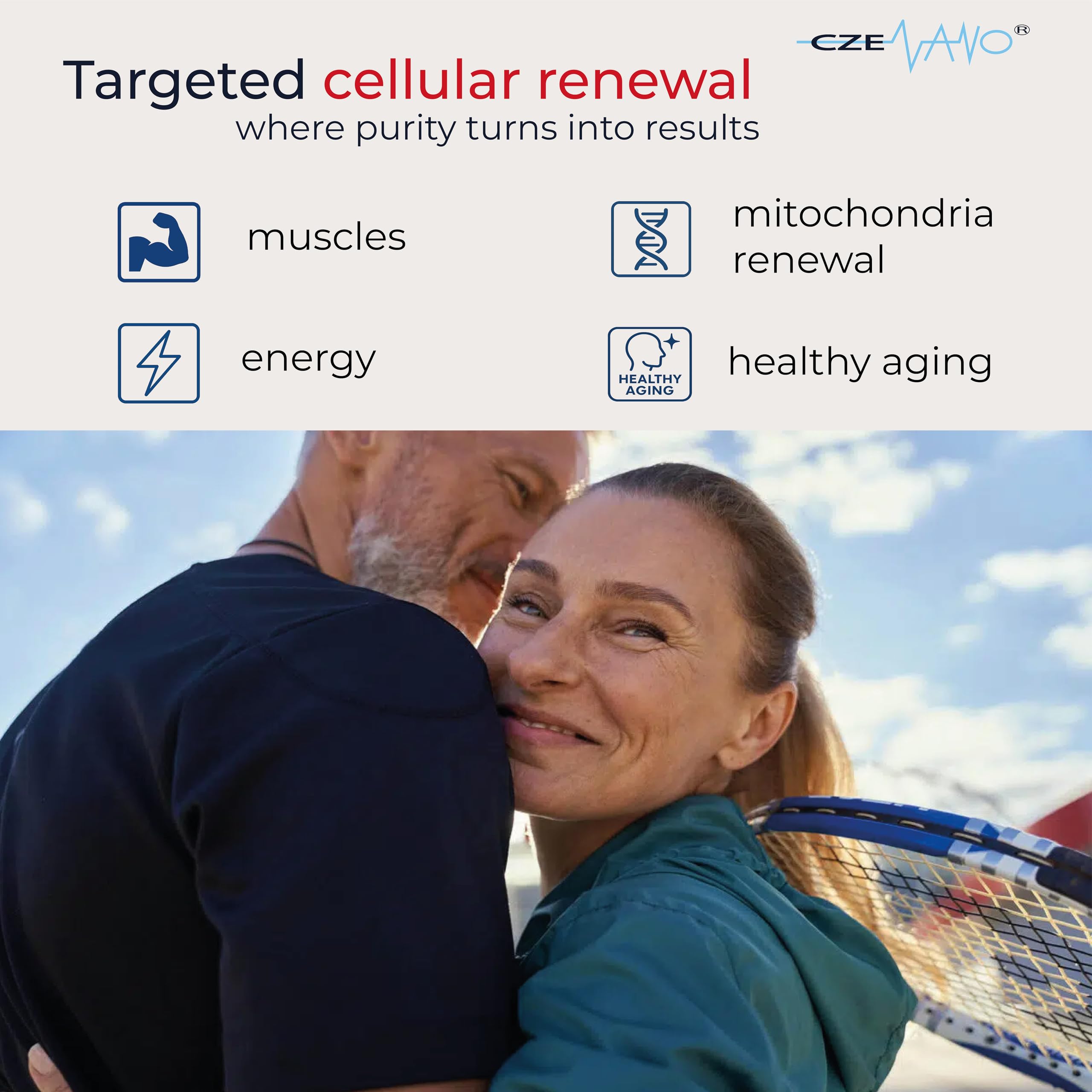 CzeNano Longevity – Ultra-Pure Urolithin A Supplement 1000 mg | Mitochondrial Support, Cellular Energy & Muscle Strength | Third-Party Tested COA | 60 Vegan Capsules CzeNano Au supplements