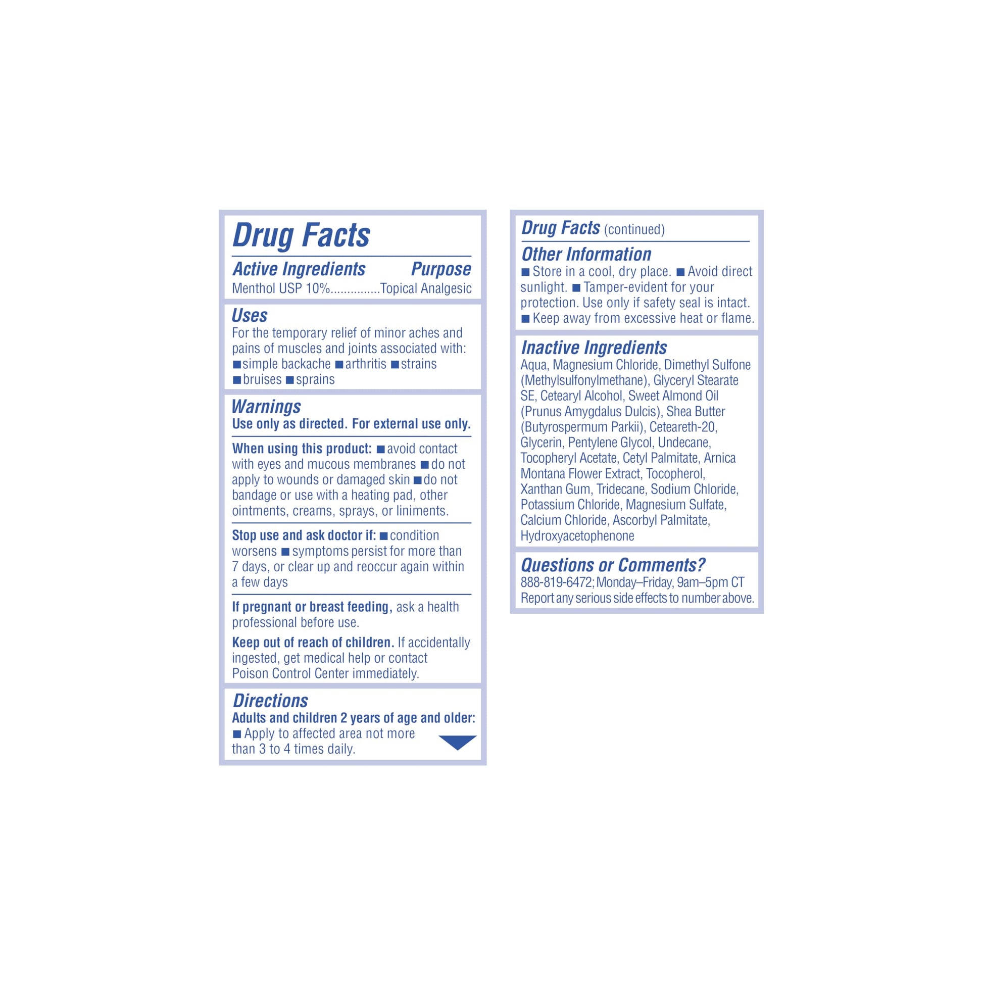 ASUTRA Muscle Pain Relief Cream, Cooling Menthol with Moisturizing Magnesium and Arnica Montana Oil, 3.4 oz ASUTRA Au supplements