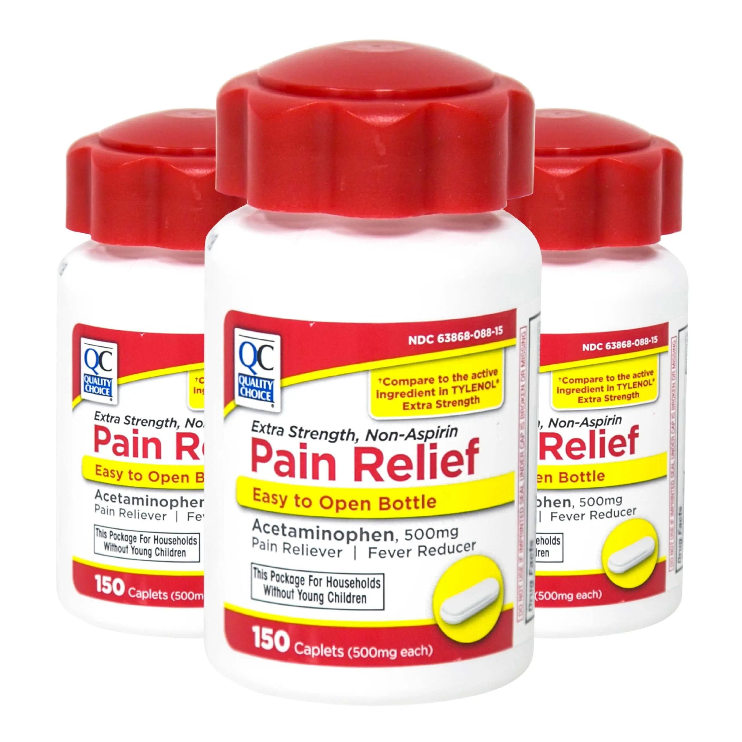 Quality Choice Easy Open Extra Strength Pain Relief, Acetaminophen 500mg Extra Strength, Pain Reliever and Fever Reducer for Headache, Backache, Toothache and Muscle Aches, 150 Count Bottle. Quality Choice Au supplements