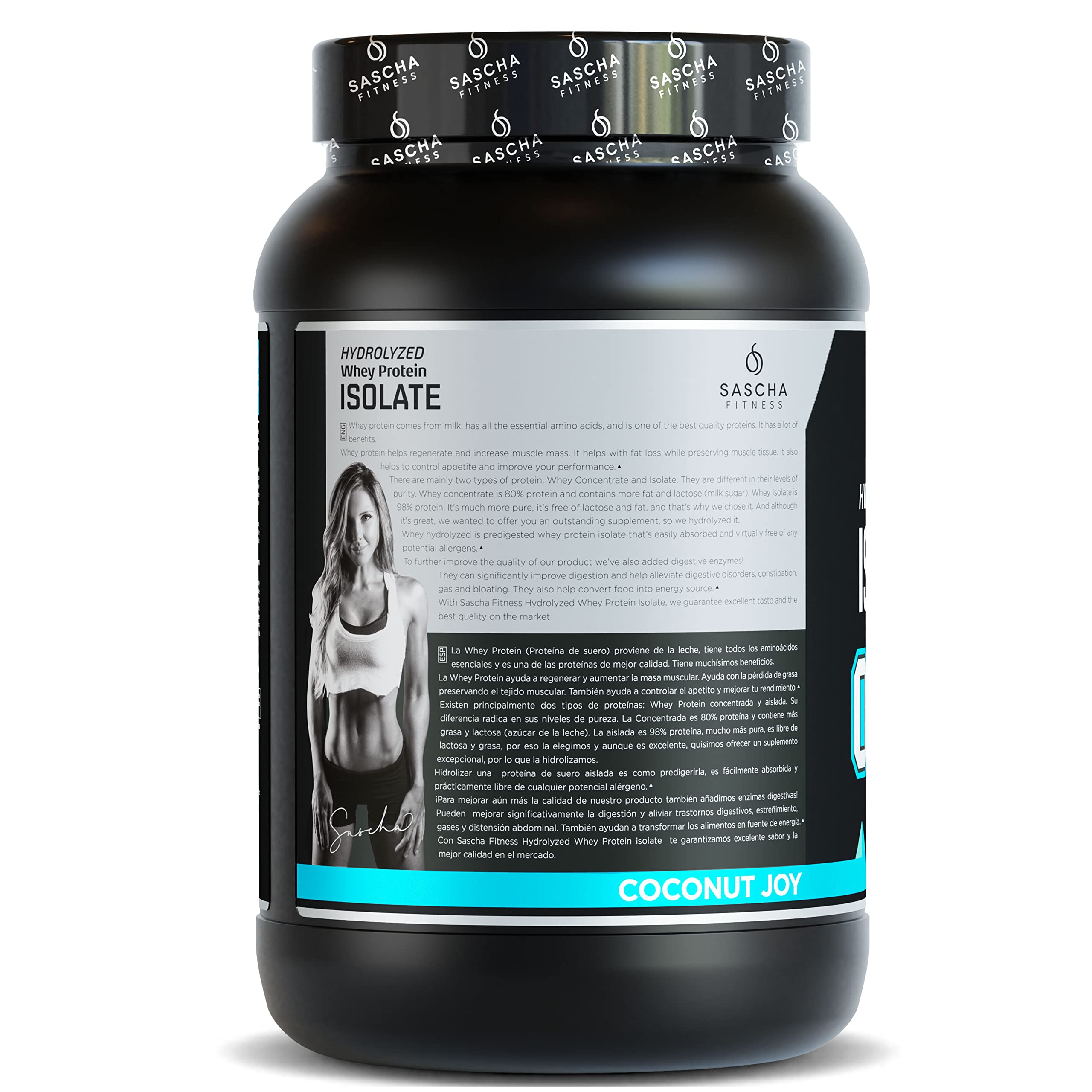 SASCHA FITNESS Hydrolyzed Whey Protein Isolate,100% Grass-Fed (2 Pounds, Coconut) SASCHA FITNESS Au supplements