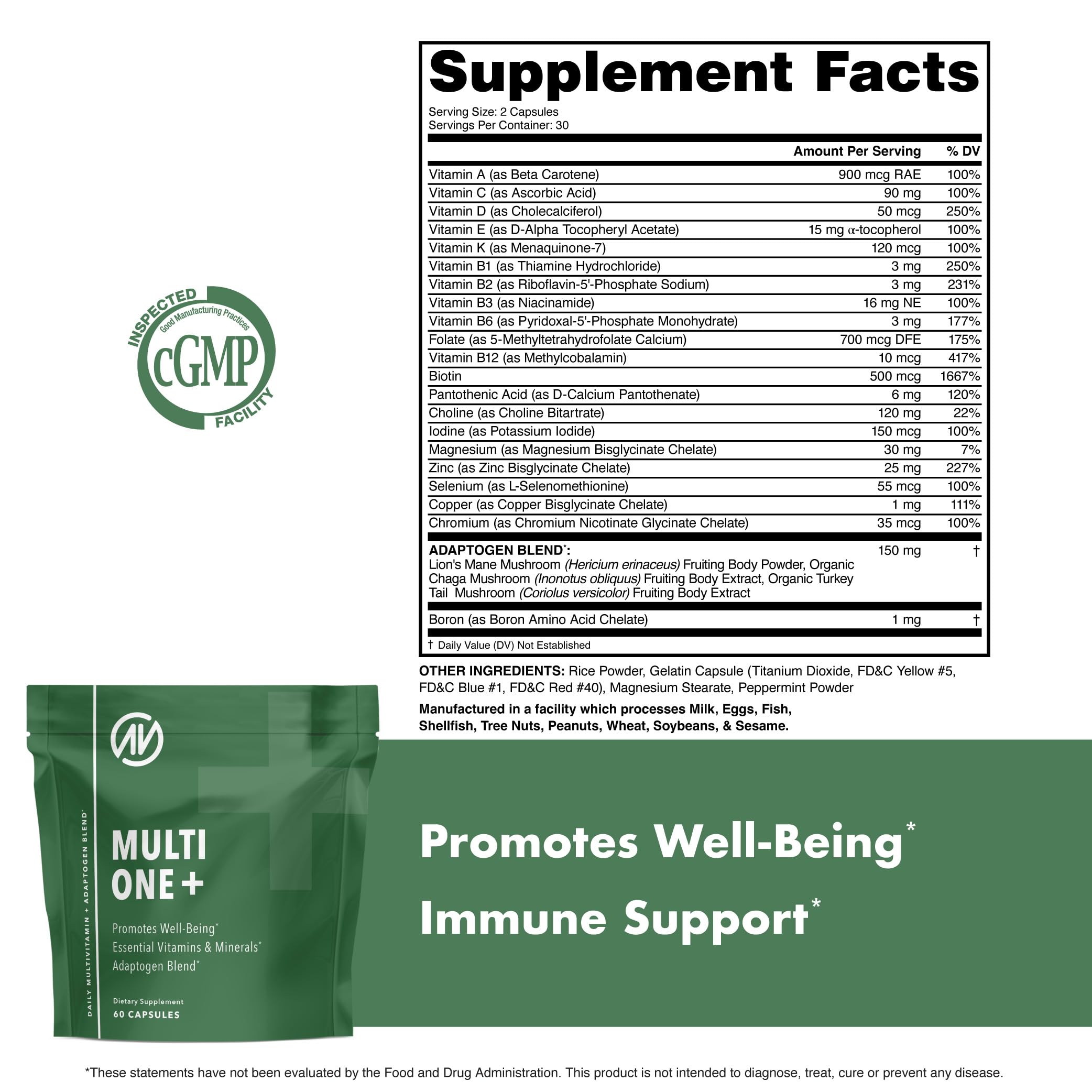 MultiOne Men & Women’s Daily Multivitamin - Essential Nutrients and Minerals for Optimal Health (60 Capsules) NutraOne Au supplements