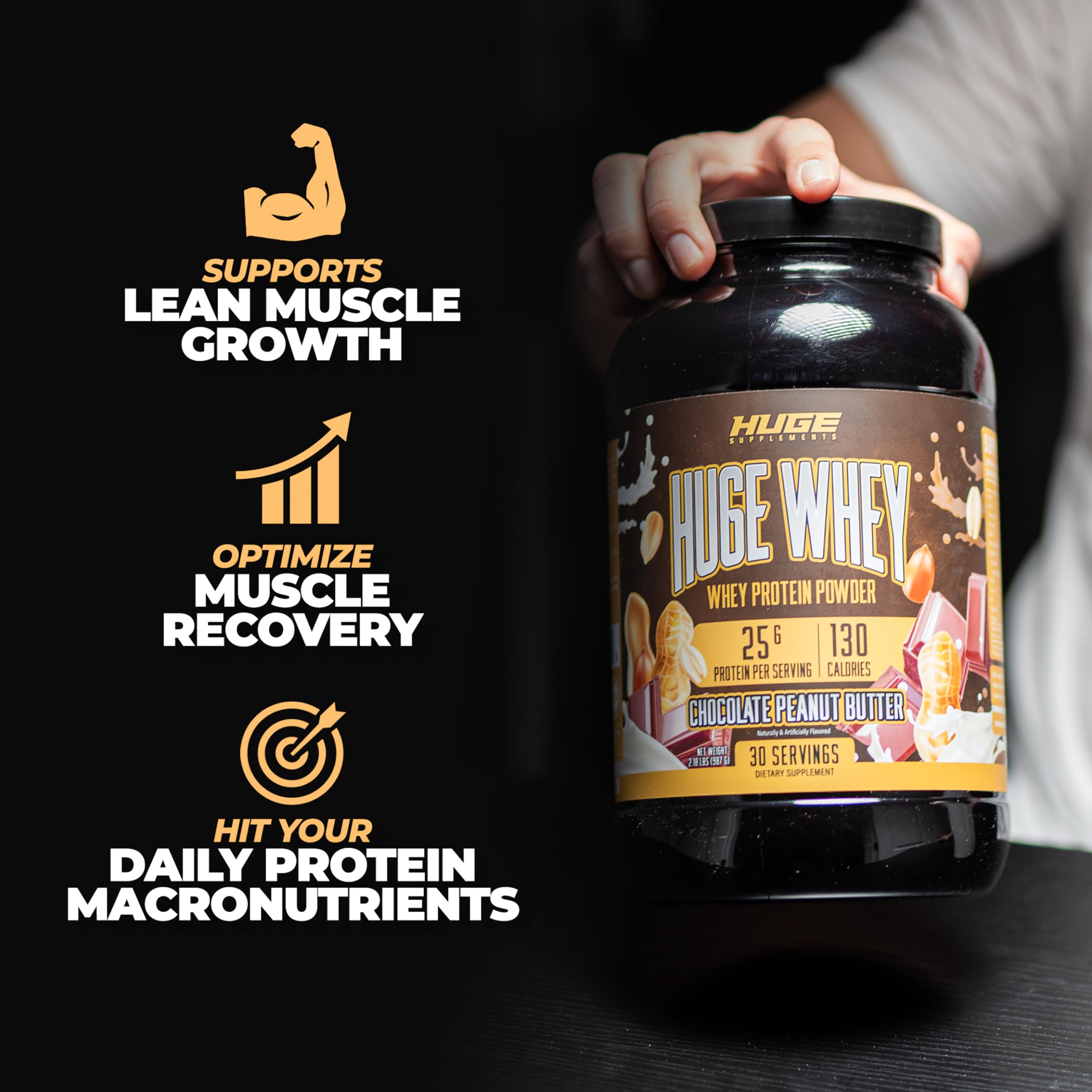 Huge Supplements Whey Protein Concentrate Powder - 25g Protein Per Serving Huge Supplements Au supplements