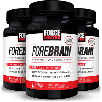 Force Factor Forebrain Nootropic Brain Supplement with Caffeine Bacopa and Huperzine A Capsules 3Pack, White, 90 Count Force Factor Au supplements