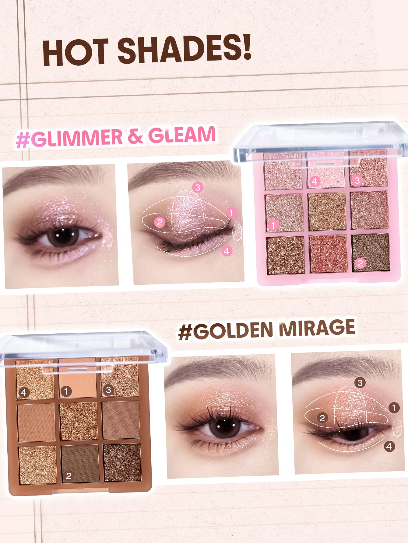 SHEGLAM Eyeshadow Palette 9-Color Ultra-pigmented Shimmer & Matte Shades, Vegan & Cruelty-free-Coffee Shop SHEGLAM Au supplements