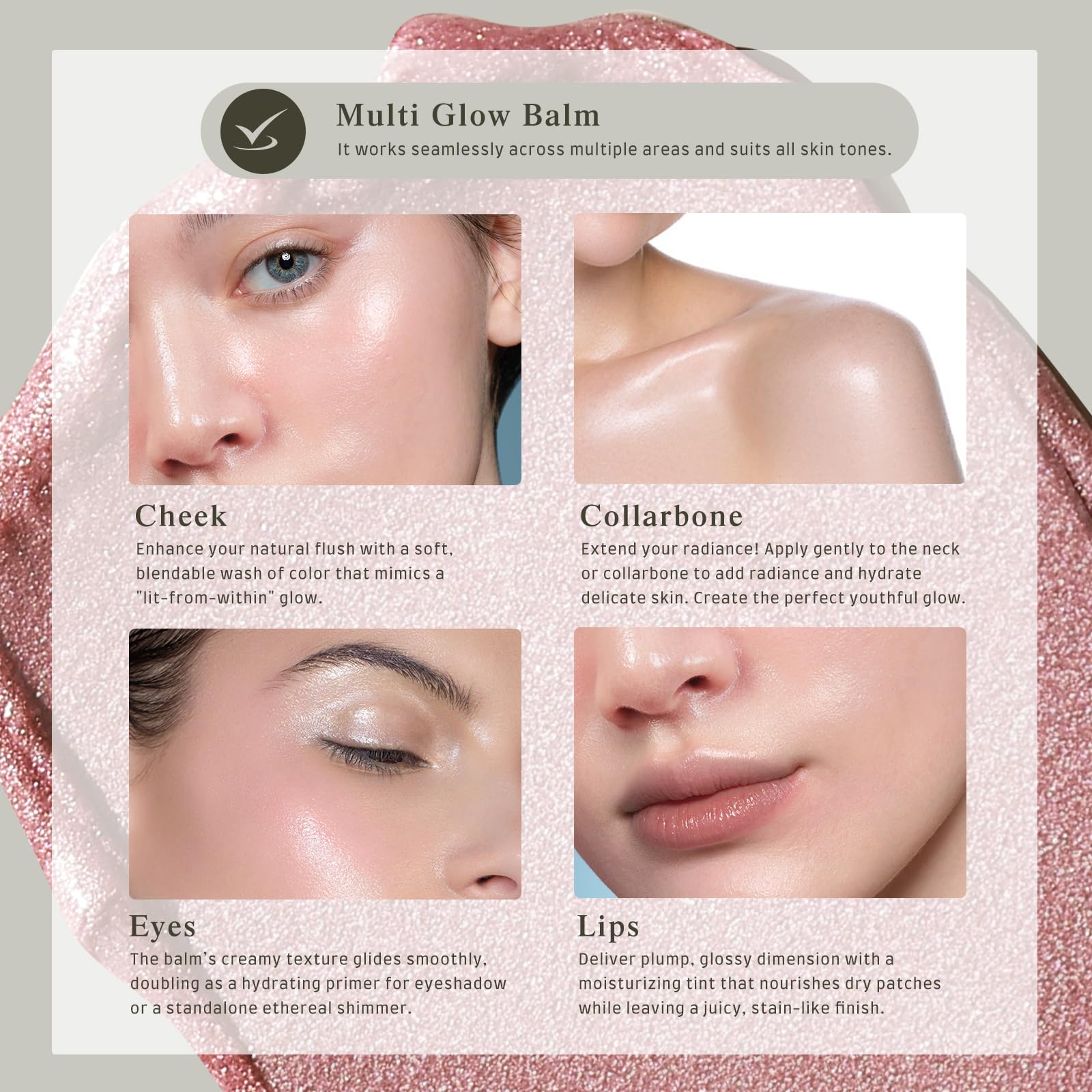 bayfree Multi Glow Balm, Cream Blush for Cheeks, Blush Balm Face Makeup, Radiant Finish, Hydrating, Creamy, Lightweight & Blendable Color, Face Makeup 0.63 Oz bayfree Au supplements
