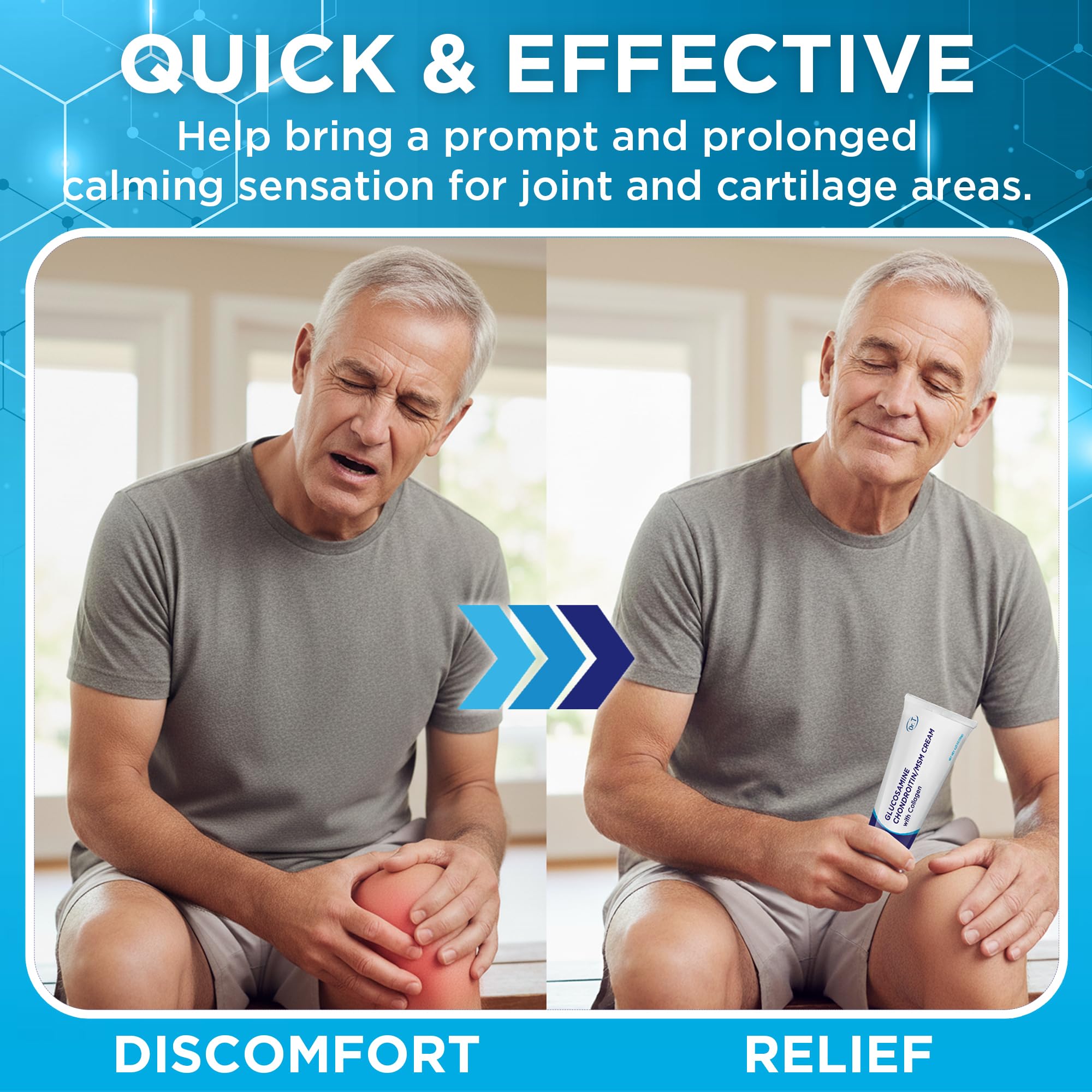 Dr. T Glucosamine Chondroitin Cream - Premium Formula with MSM and Collagen for Joint and Muscle Discomfort - Maintains Joint Strength, Flexibility & Muscle Mobility - 4.23 oz / 120g (2 Pack) Dr. T Au supplements