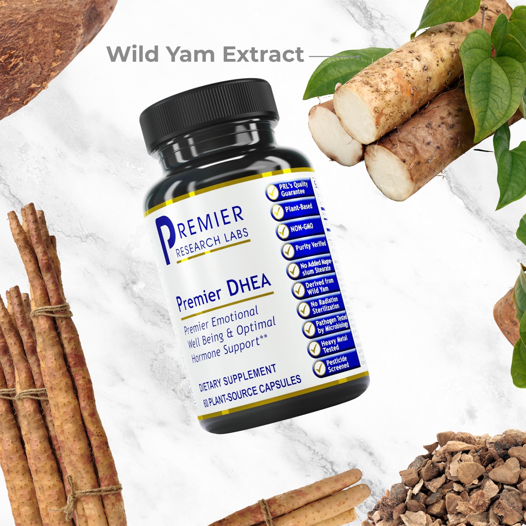 Premier Research Labs Premier DHEA - DHEA Supplement for Women & Men, Pure DHEA 25mg, Hormone Support for Healthy Aging, Wild Yam DHEA, Vegan Friendly - 60 Vegetarian Capsules Premier Research Labs Au supplements