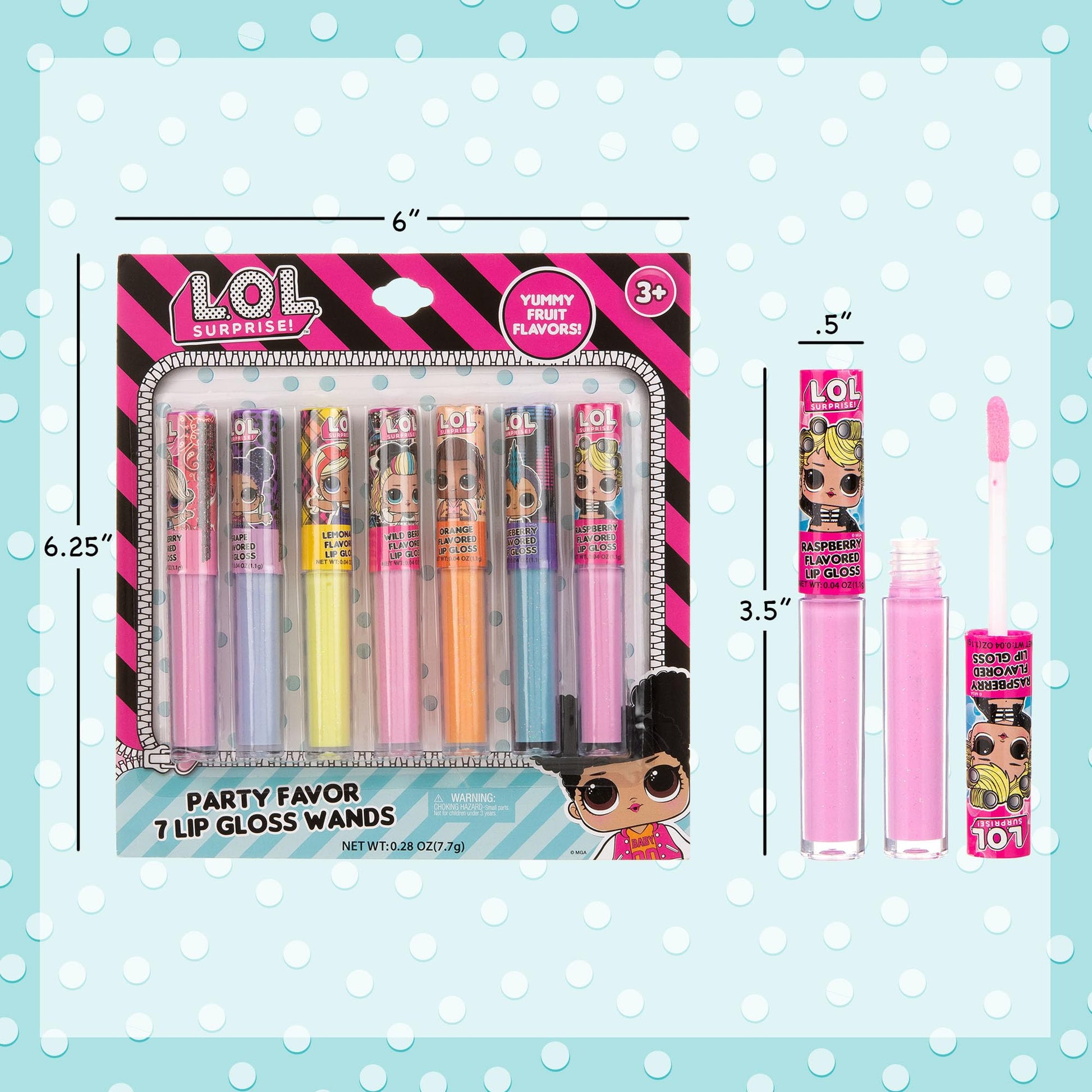 L.O.L Surprise 7-Pack Lip Gloss for Girls, Lol Lip Gloss L.O.L. Surprise! Au supplements
