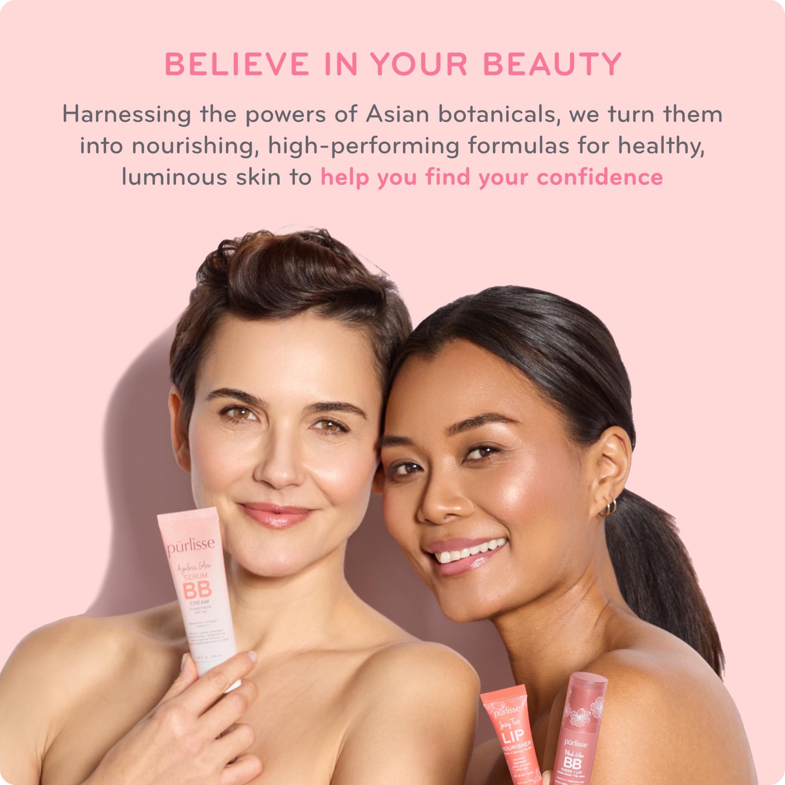 pūrlisse Perfect Glow BB Cream with SPF 30 - Matte Meets Dewy Finish - Enriched with Goji & Hawthorn Berry to Help Improve Skin Texture & Radiance - Medium Golden (1.4 oz) pūrlisse Au supplements