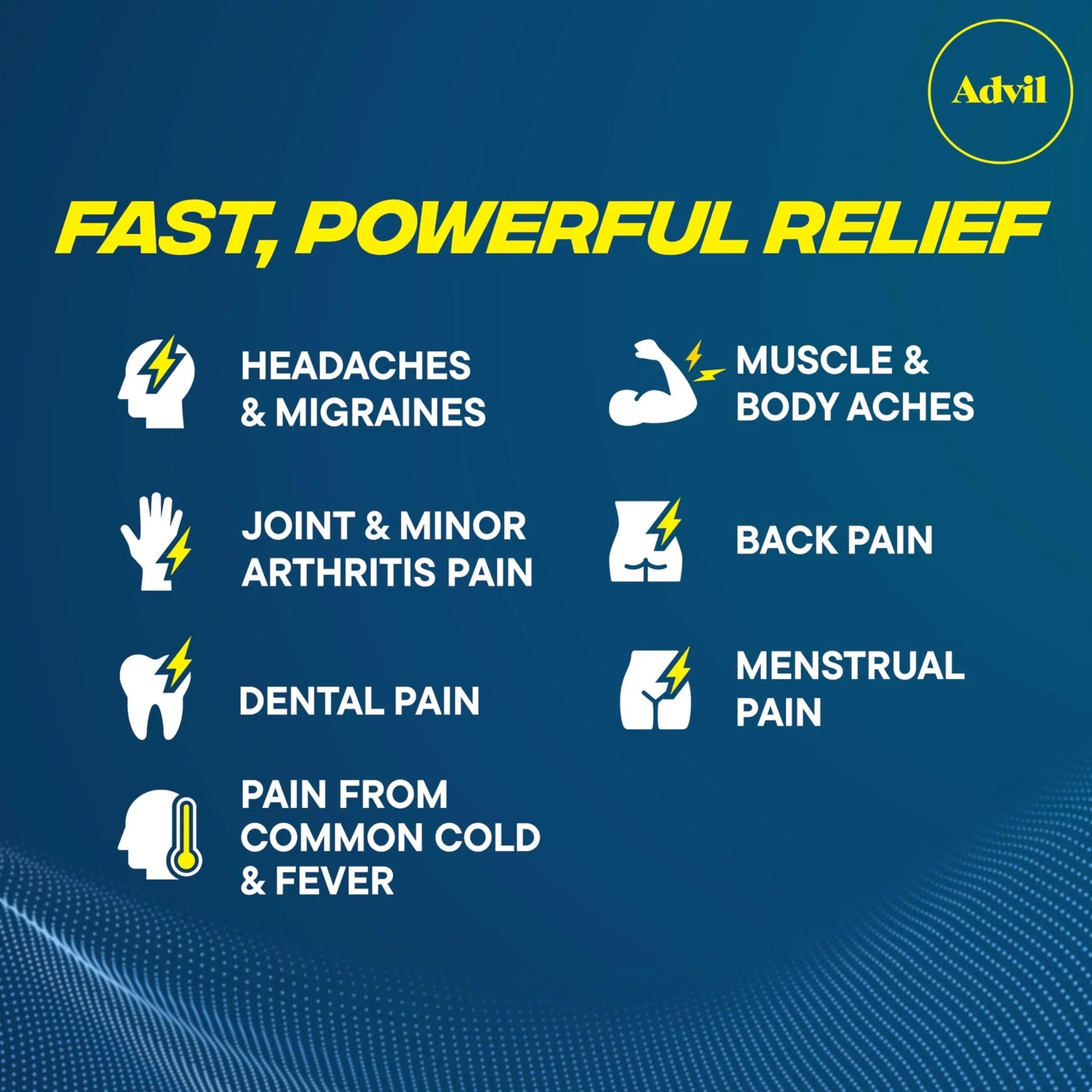 Advil Pain Reliever and Fever Reducer, Ibuprofen 200mg for Pain Relief - 50 Coated Tablets Advil Au supplements